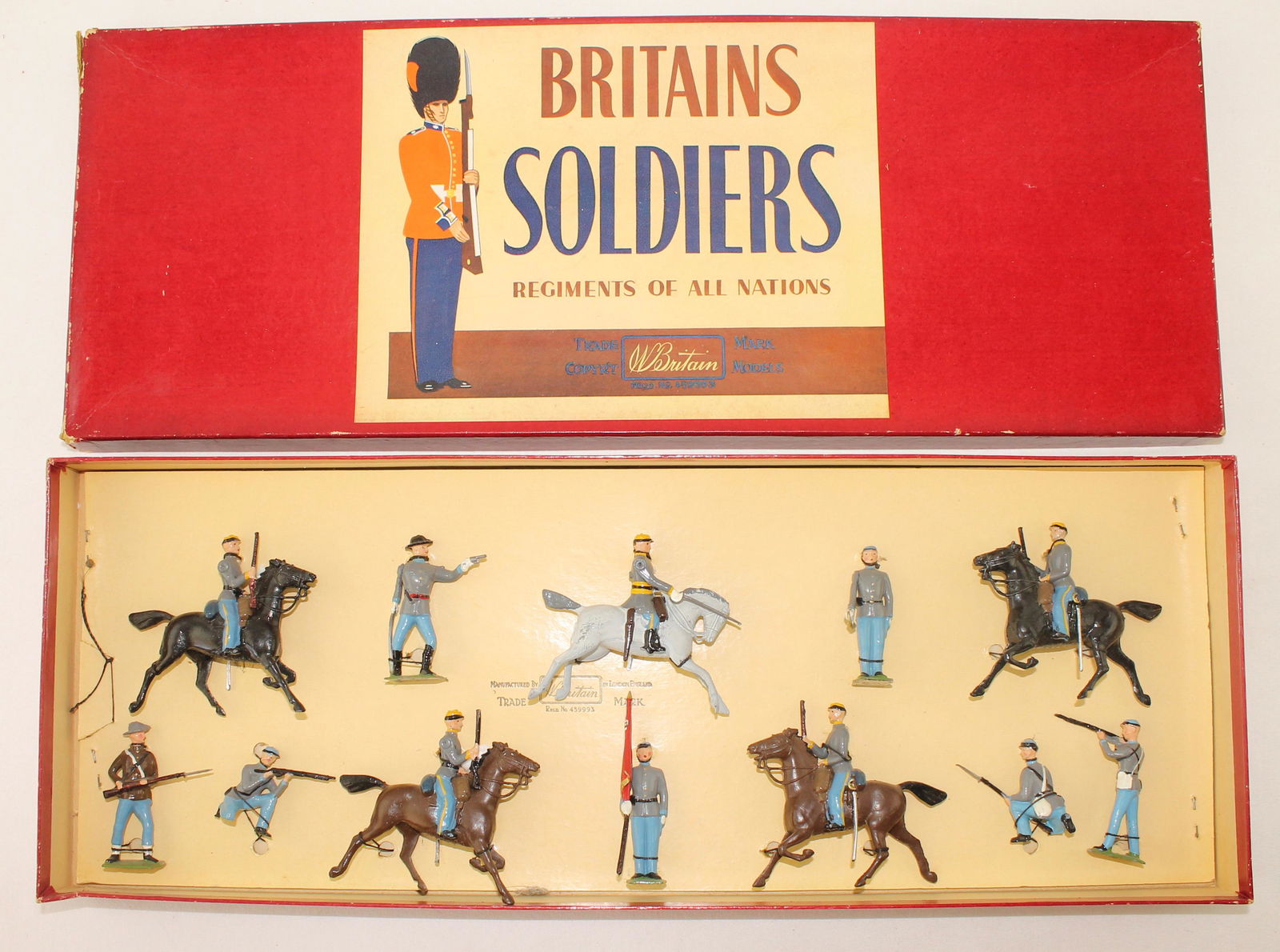 Britains Set #2068 Confederate Cavalry Infantry (1 of 1)