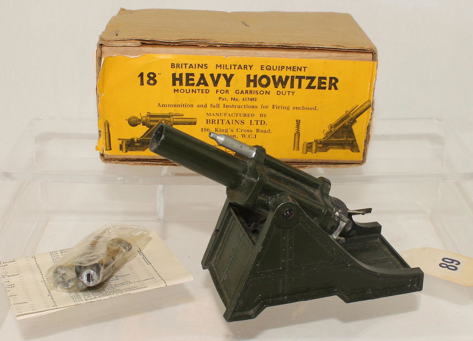 Britains Set #2106 18 in Heavy Howitzer Mounted (1 of 1)