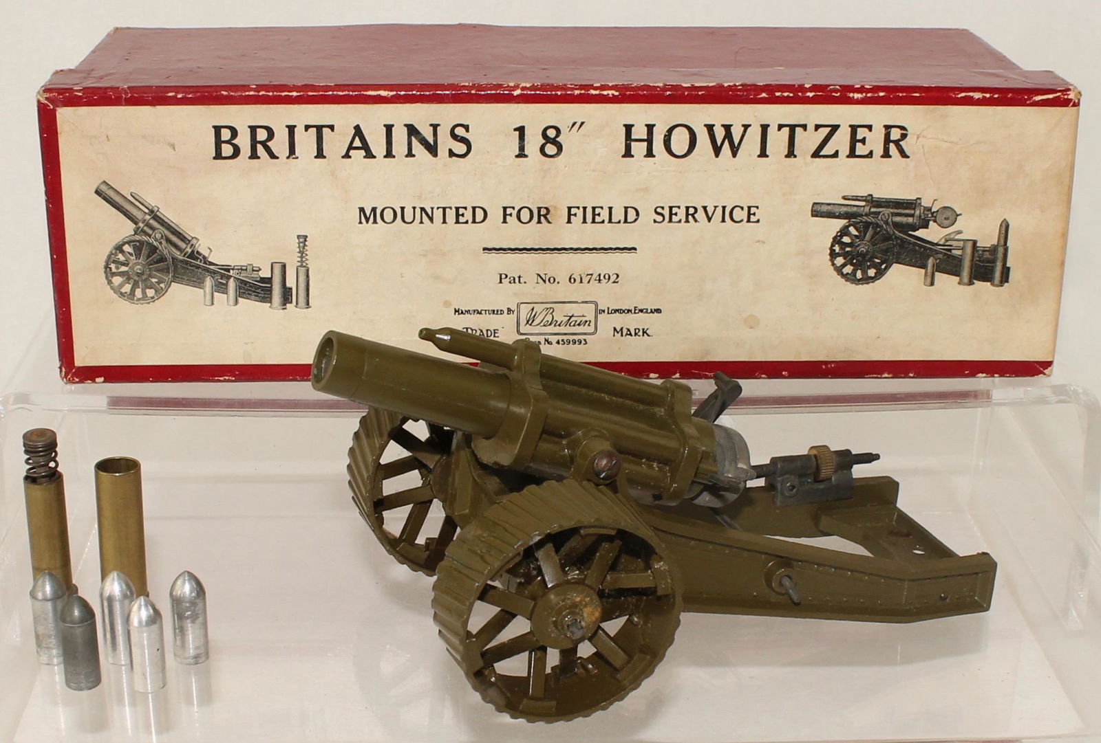 Britains Set #2107 18in Howitzer Tractor Wheels (1 of 1)