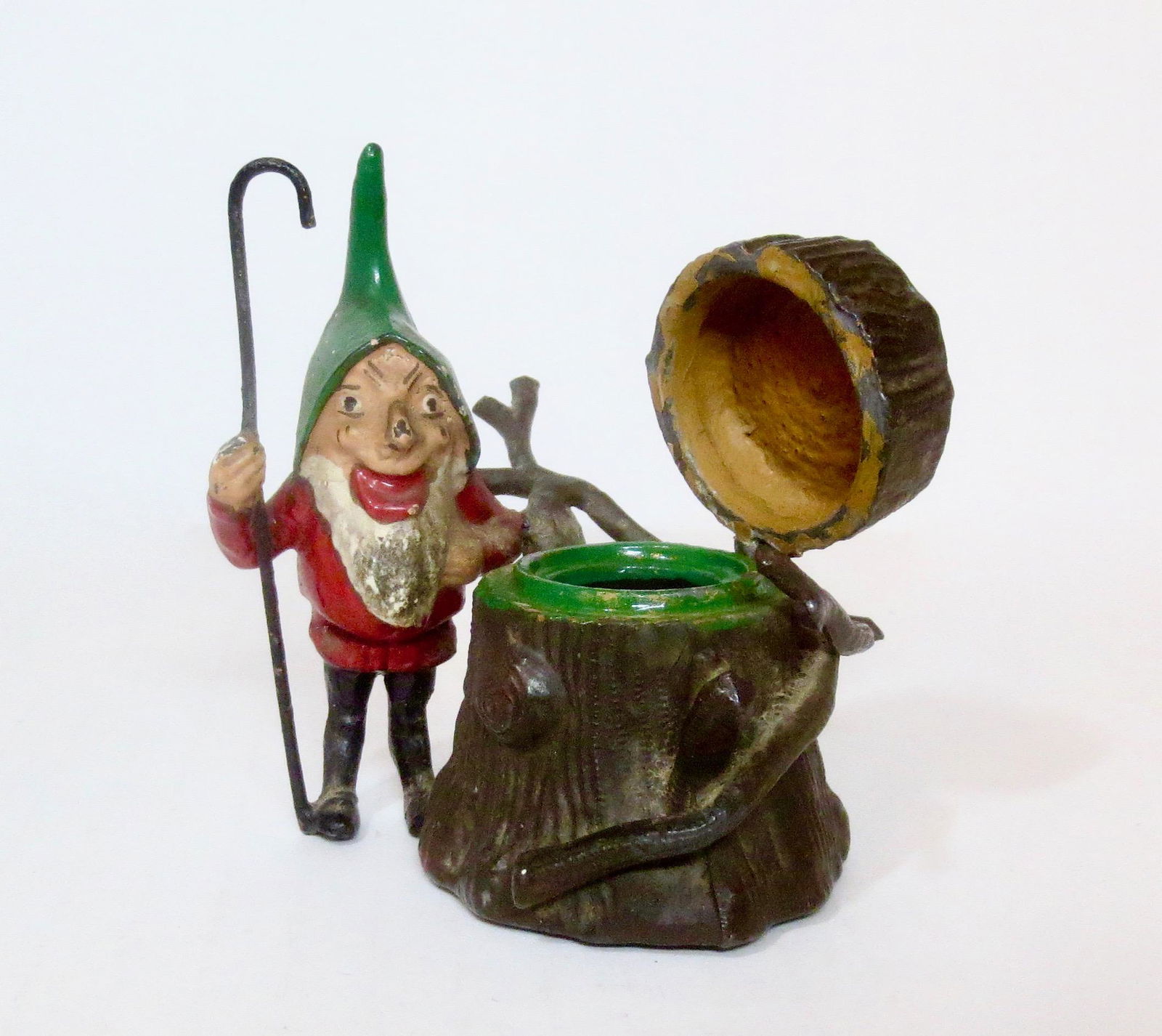 Heyde RARE Gnome with Tree Stump Inkwell (1 of 1)