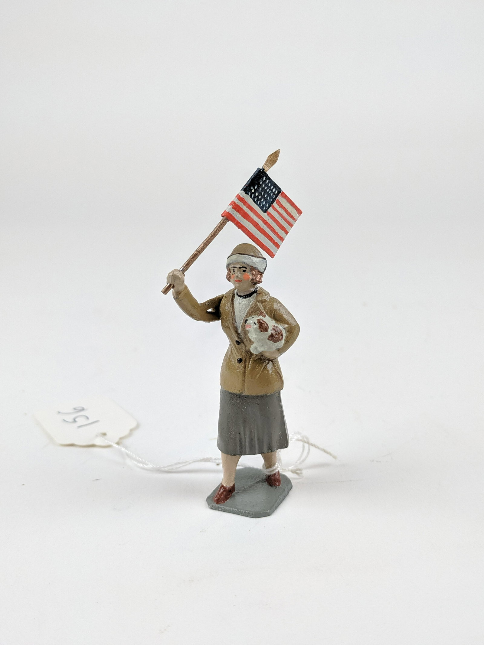 Bill O'Brien Special Paint Young Lady Waving Flag: 1 Piece Condition Excellent No Box