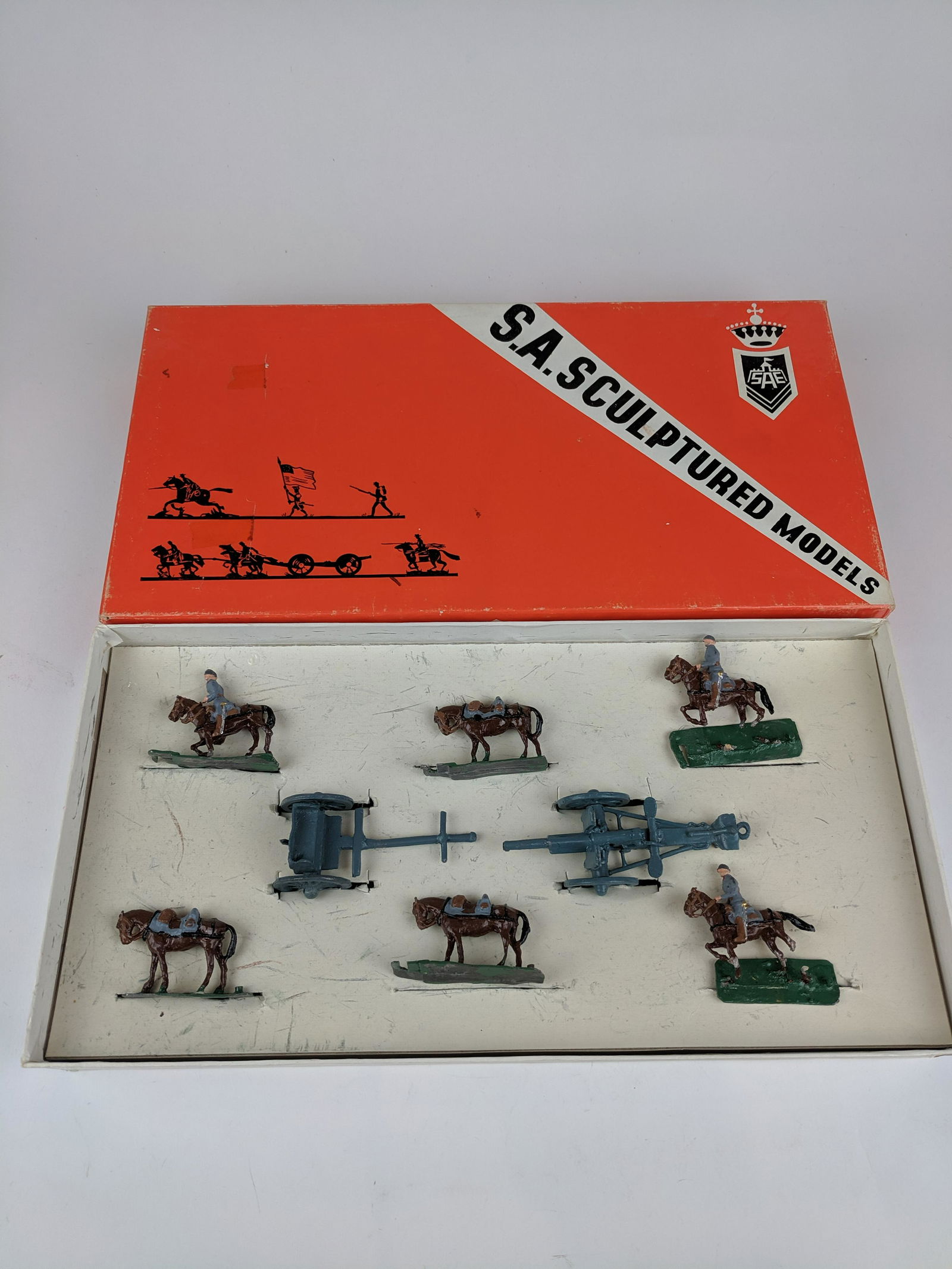 SAE 6491 French Gun Team 1914: 8 Pieces Condition Very Good(3 Have Damage)Box Very Good