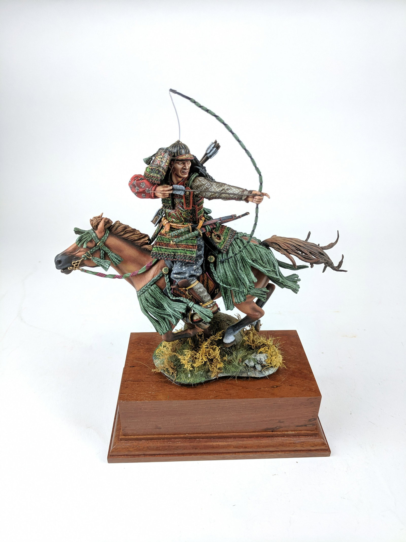 Mounted Japanese Samurai By Arsenyev: 1 Piece Condition Excellent No Box 7x8 ***Due to the delicate nature of this lot arrangements must be made for free pick-up in Doylestown, PA or can be delivered with cost to be determined***