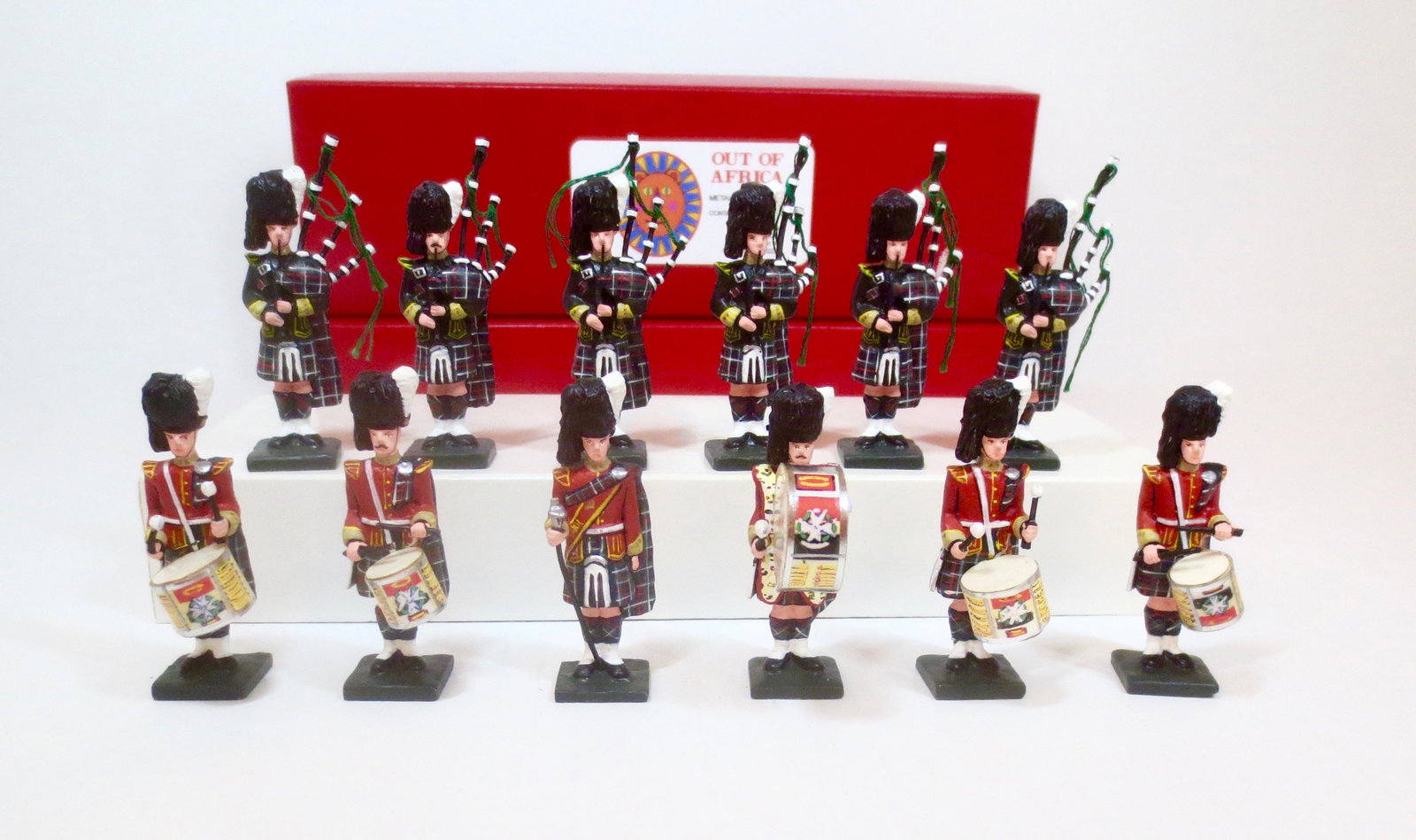 Out of Afrika The Kemberley Pipes & Drums: 12 pieces. Near mint condition. Boxes excellent.