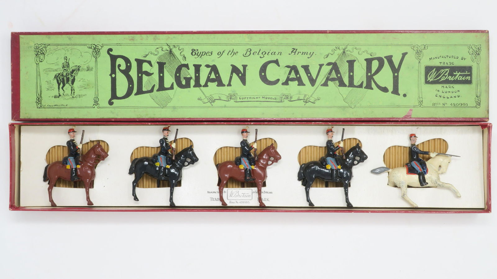 Britain's set #190 Belgian Cavalry  with officer (1 of 1)