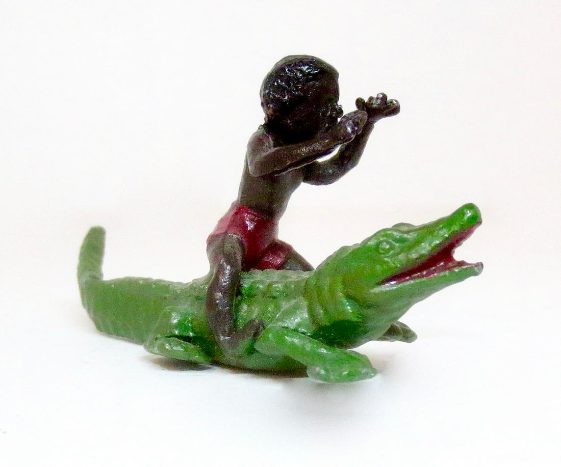 Heyde African Boy Riding a Crocodile (1 of 1)