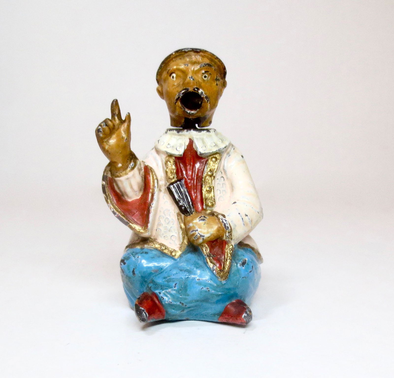 Heyde RARE German Market Chinaman Nodder: Another cleverly designed Nodder figure who's tongue sticks out when the head moves back and forth. 70mm tall. Excellent condition, with some paint loss. Made for the German market.