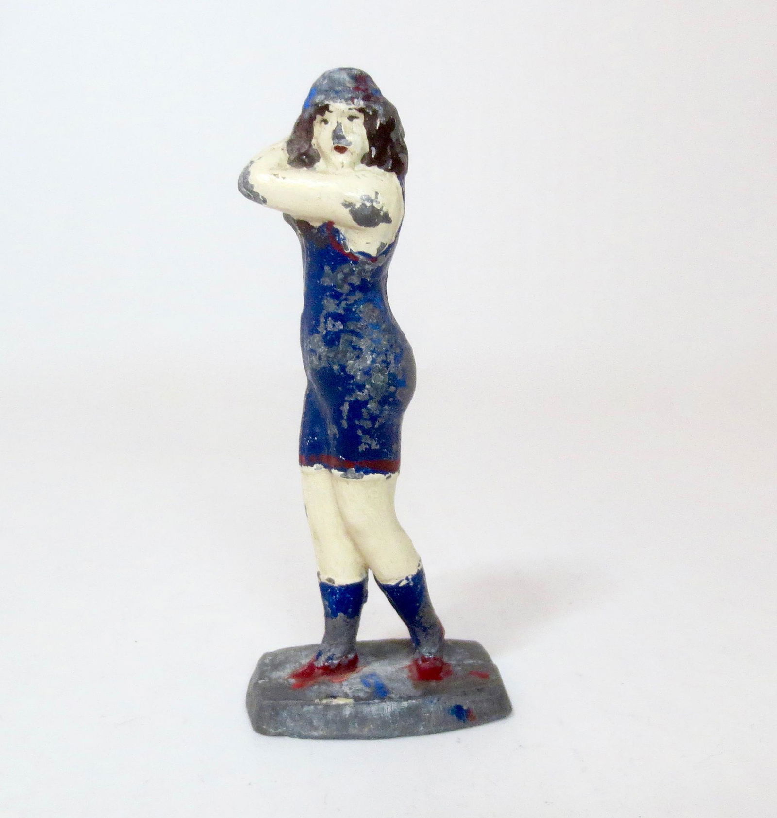 Large Scale Solid Cast Lead Bathing Beauty (1 of 1)