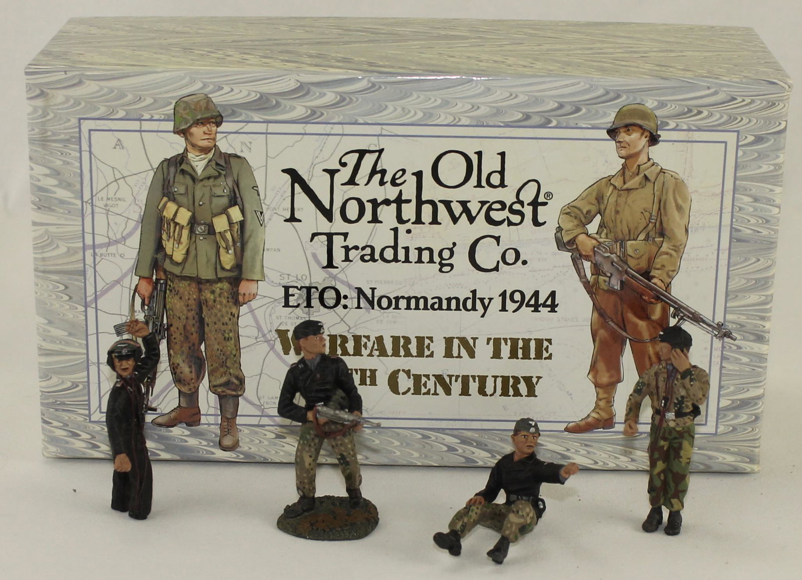 Old Northwest Trading Company Panzer Crew: WW 2 Normandy 1944. Panzer Tank Crewmen. "Panzers Forward." Set #ETO-02. 4 Pieces. Condition Mint. Box Excellent.