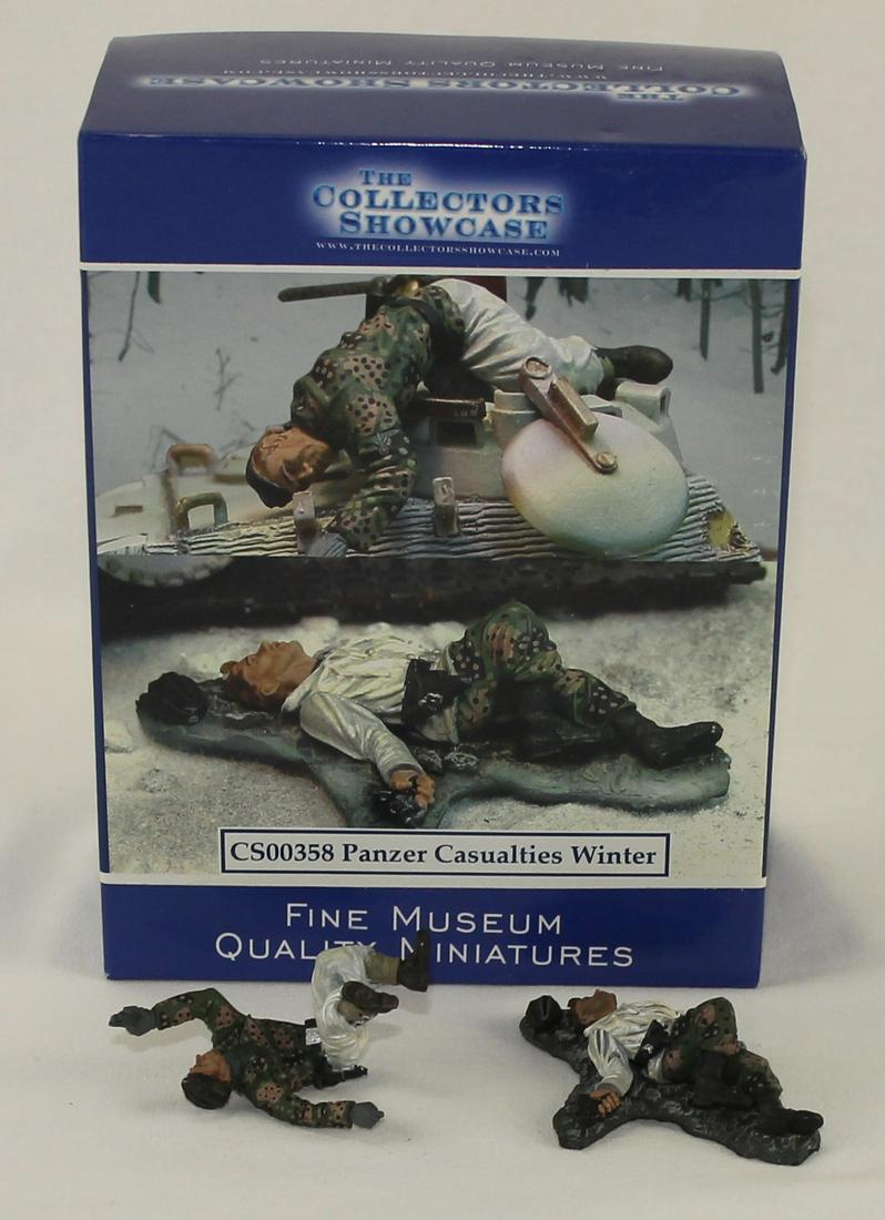 Collector's Showcase Panzer Casualties: WW 2 Normandy. Panzer Casualties in Winter Camouflage. Set #CS00358. 2 Pieces. Condition Mint. Box Excellent.