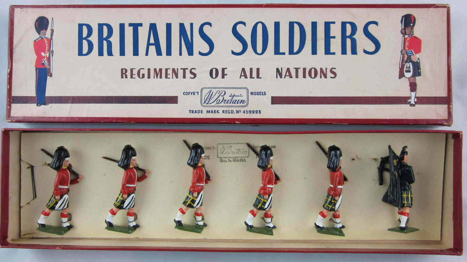 Britains Set #77 Postwar Gordon Highlanders. (1 of 1)
