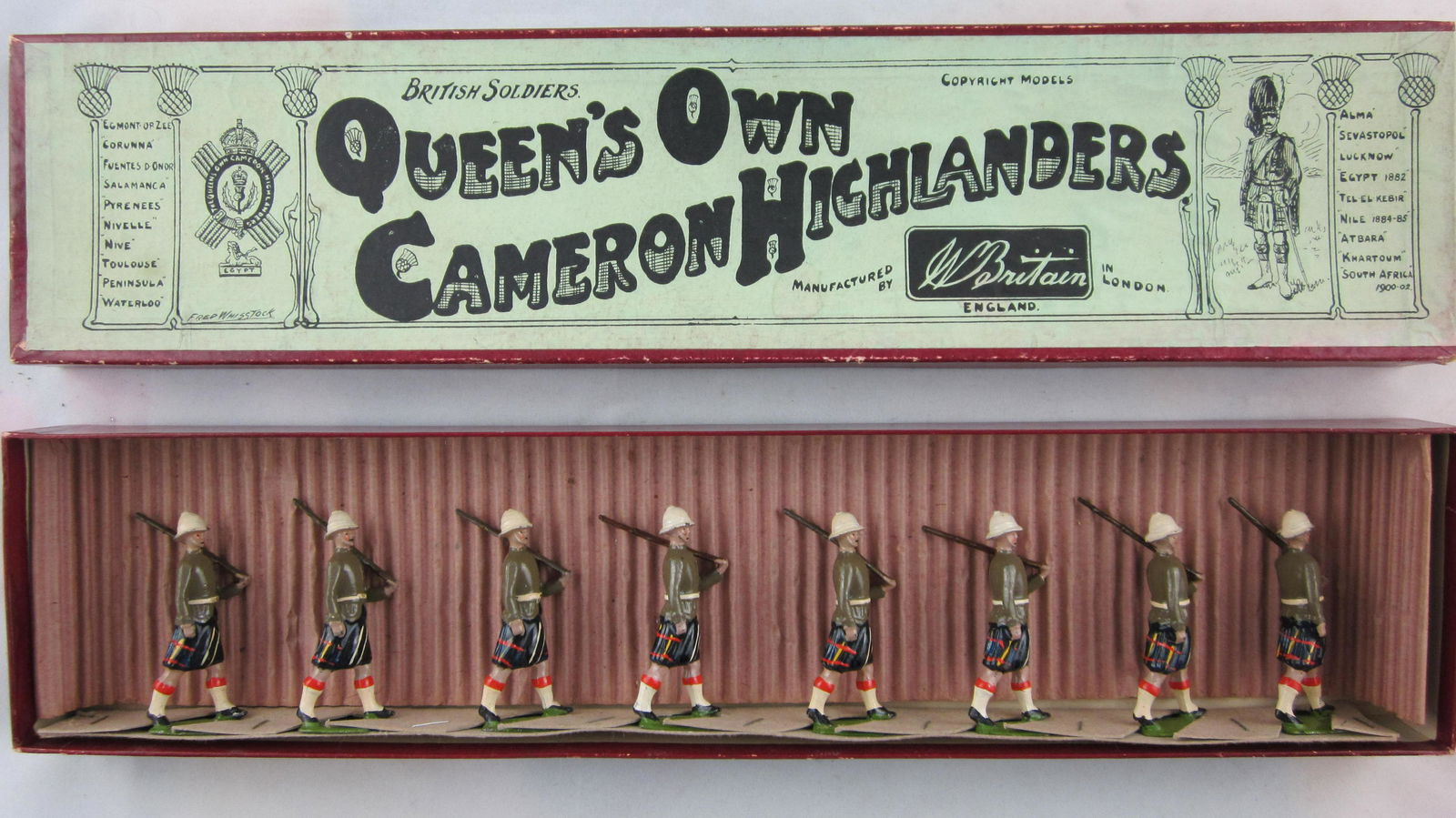 Britains Set #114 Pre-War Cameron Highlanders. (1 of 1)