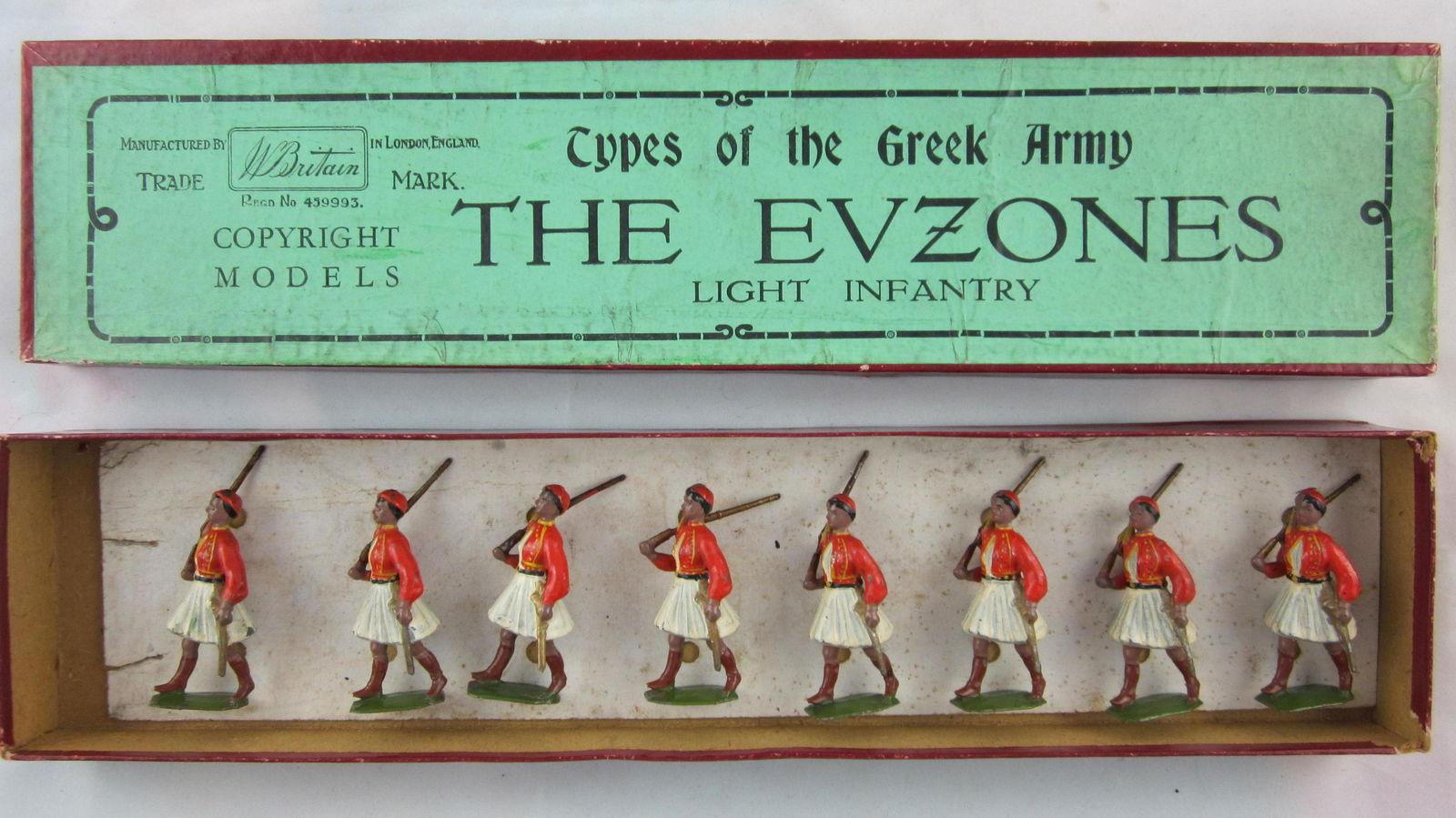 Britains Set #196 Pre-War Greek Evzones. (1 of 1)