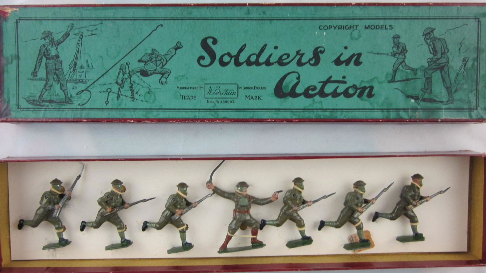 Britains Rare Set #1625 U.S. Infantry In Action. (1 of 1)