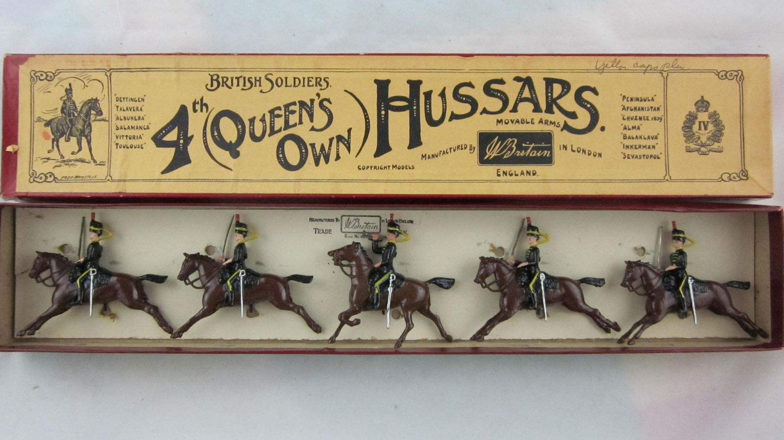 Britains Set #8, 4th Hussars At Gallop. (1 of 1)
