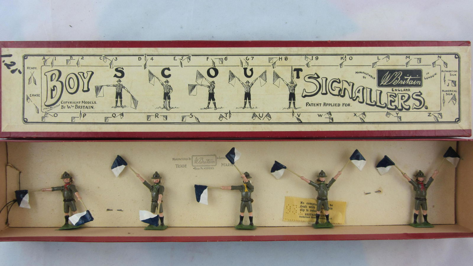 Britains Set #163 Boy Scout Signalers. (1 of 1)
