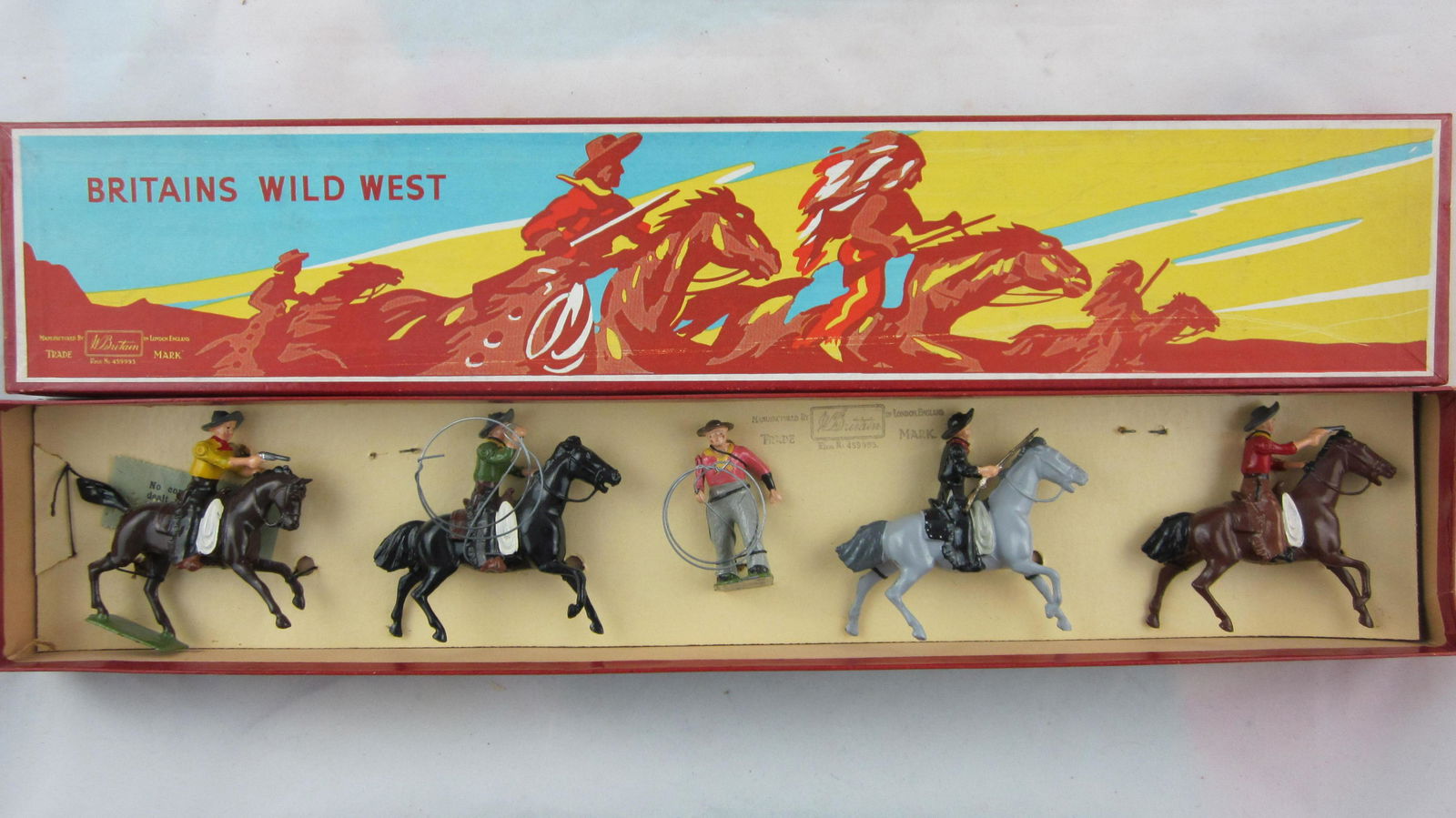 Britains Set #179 Mounted American Cowboys. (1 of 1)