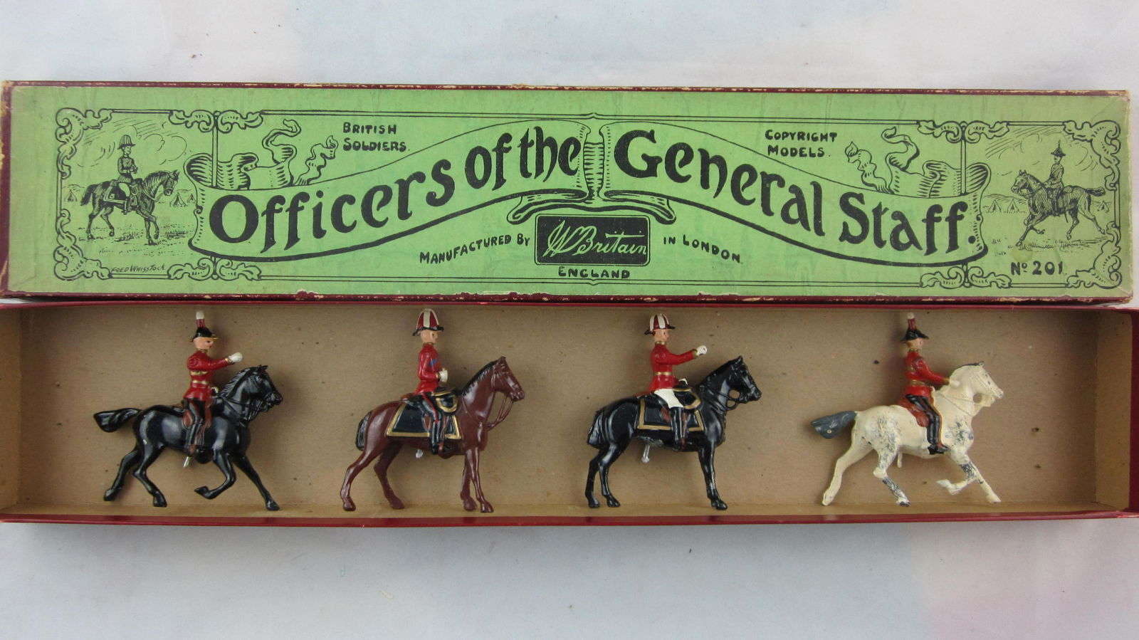 Britains Set #201 Review Order Staff Officers. (1 of 1)