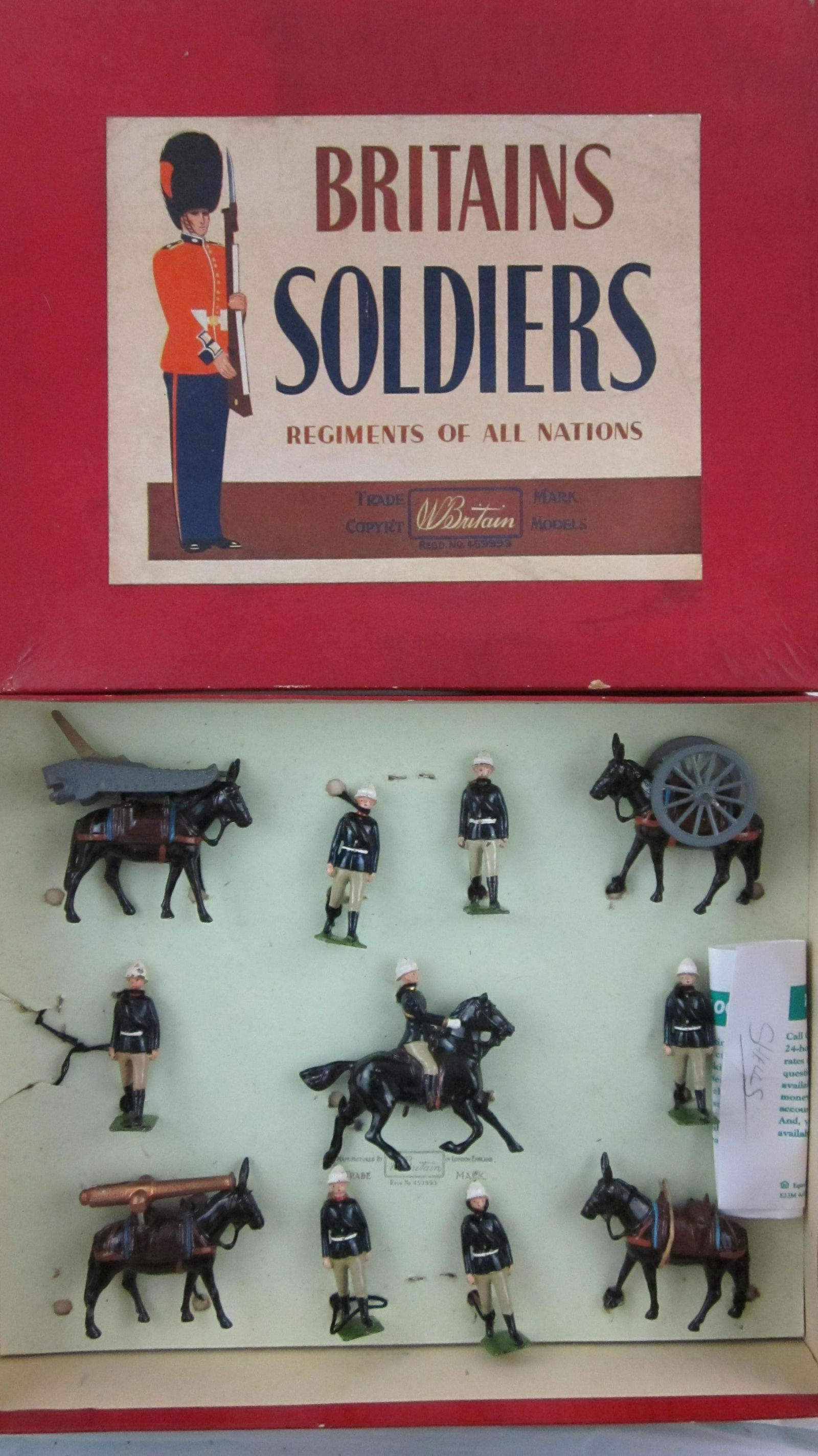 Britains Set #28 Artillery Mountain Battery. (1 of 1)