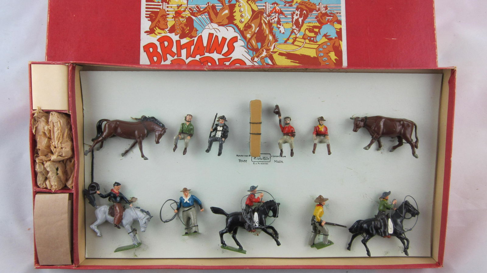 Britains Set #2043 Rodeo Set With Stockade. (1 of 1)