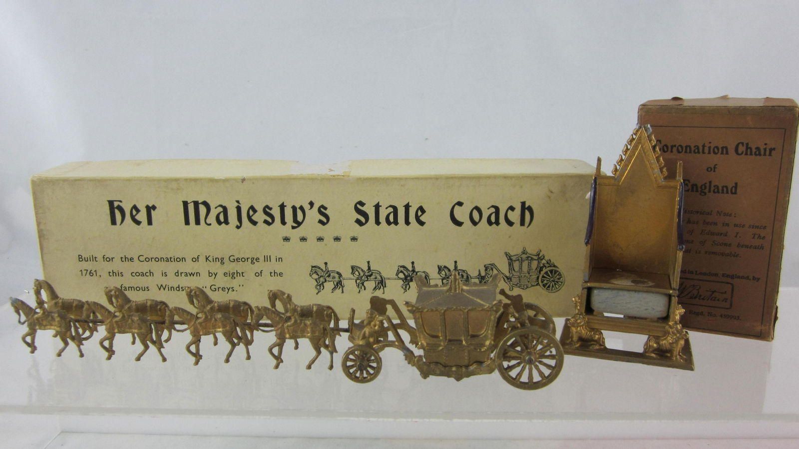 Britains Coronation Chair & Miniature Coach. (1 of 1)