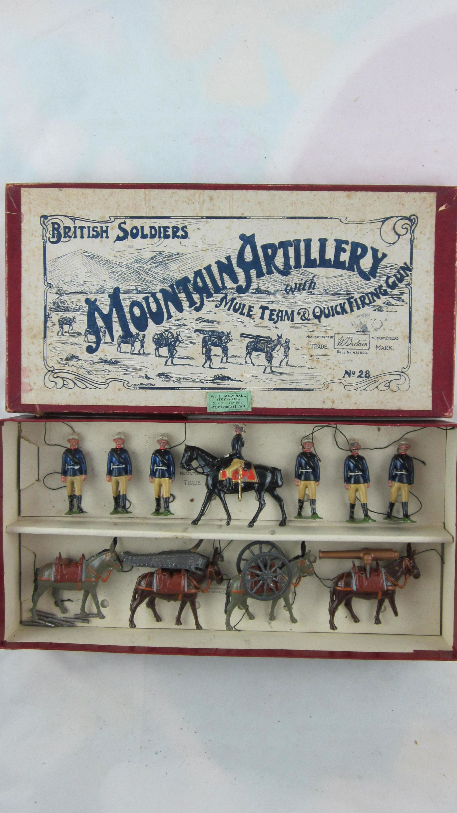 Britains Set #28 Mountain Battery circa 1935. (1 of 1)