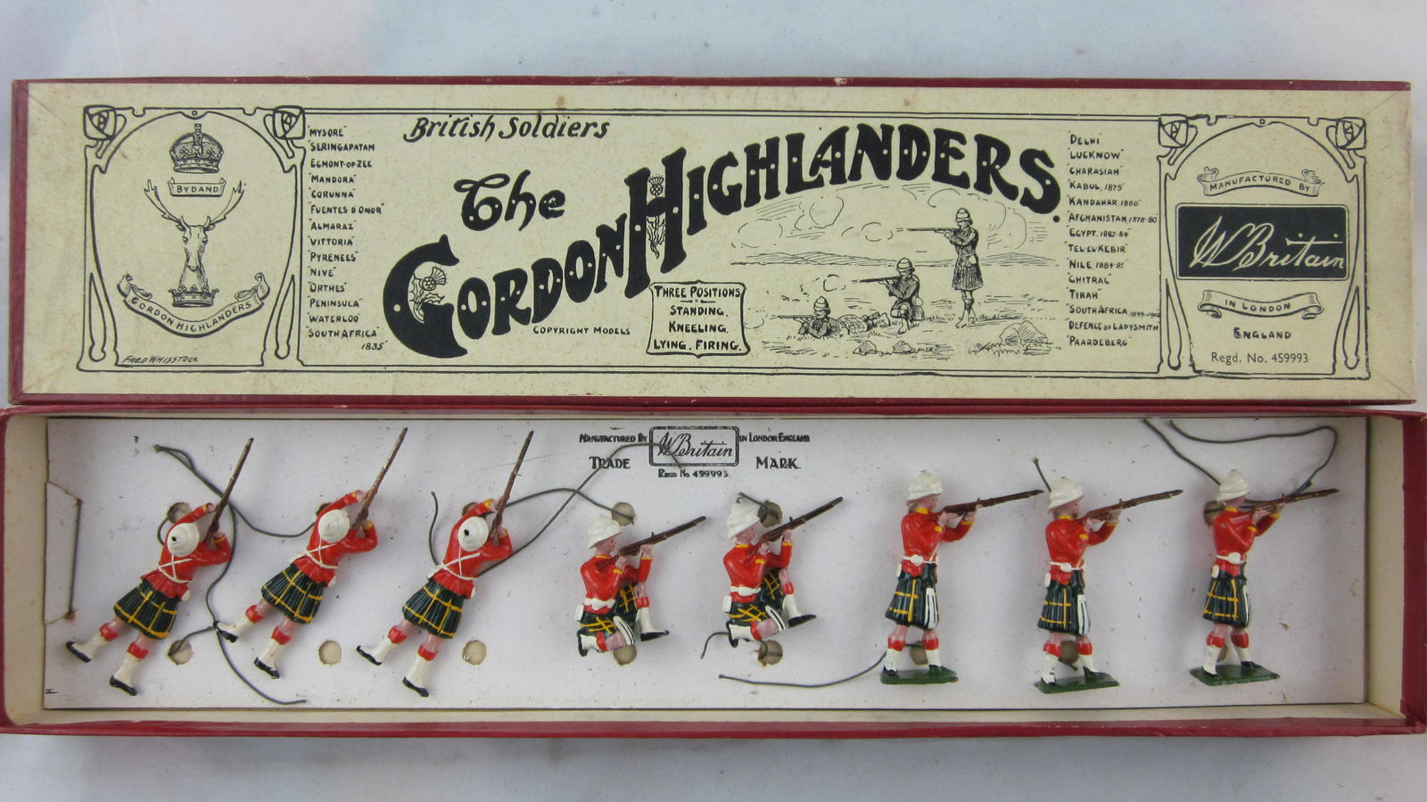 Britains Set #157 Gordon Highlanders Firing. (1 of 1)