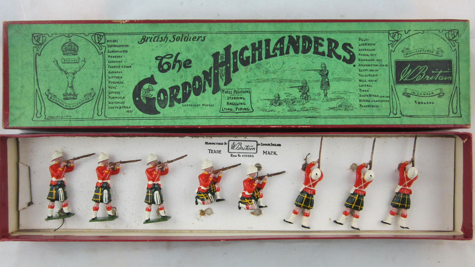 Britains Set #157 Gordon Highlanders Firing. (1 of 1)