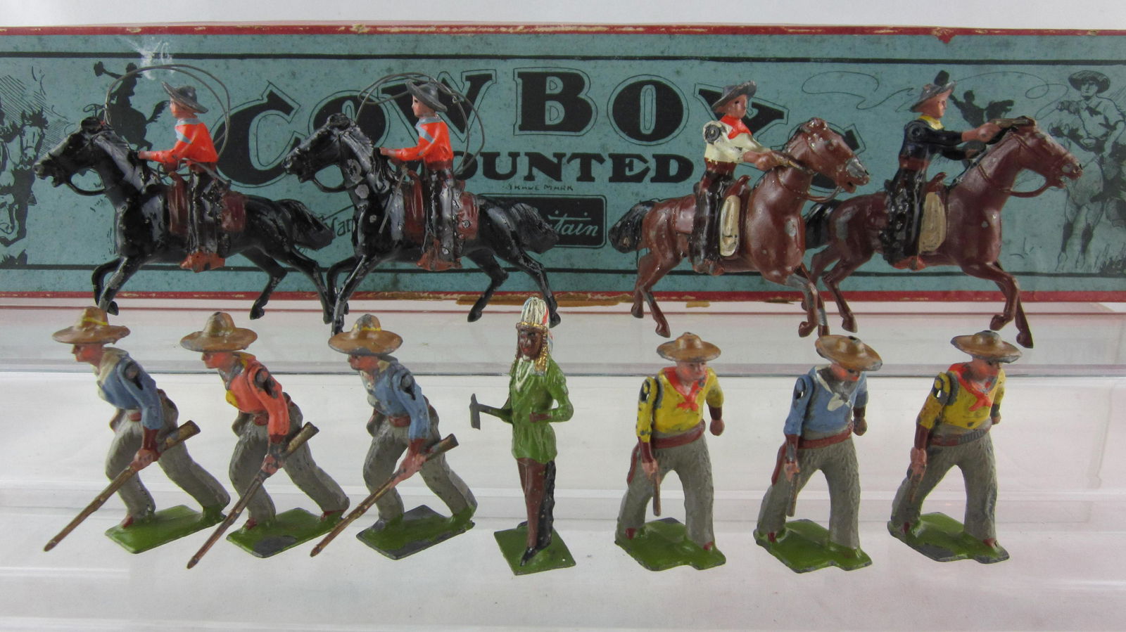 Britains Set #179 Mounted American Cowboys. (1 of 1)
