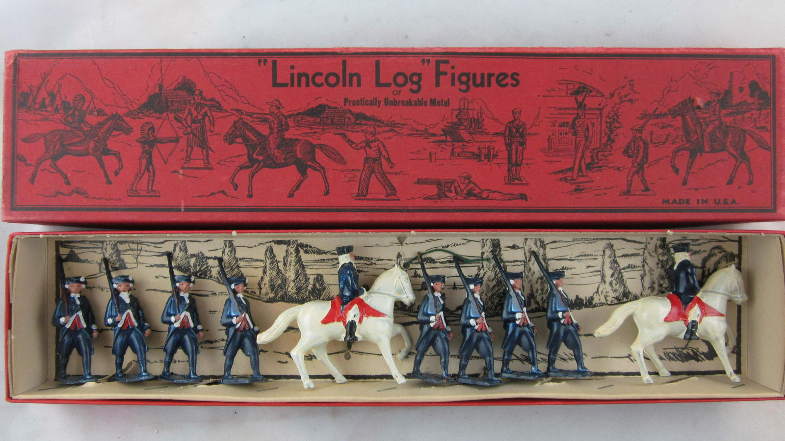 Lincoln Log Soldiers of Revolutionary War. (1 of 1)