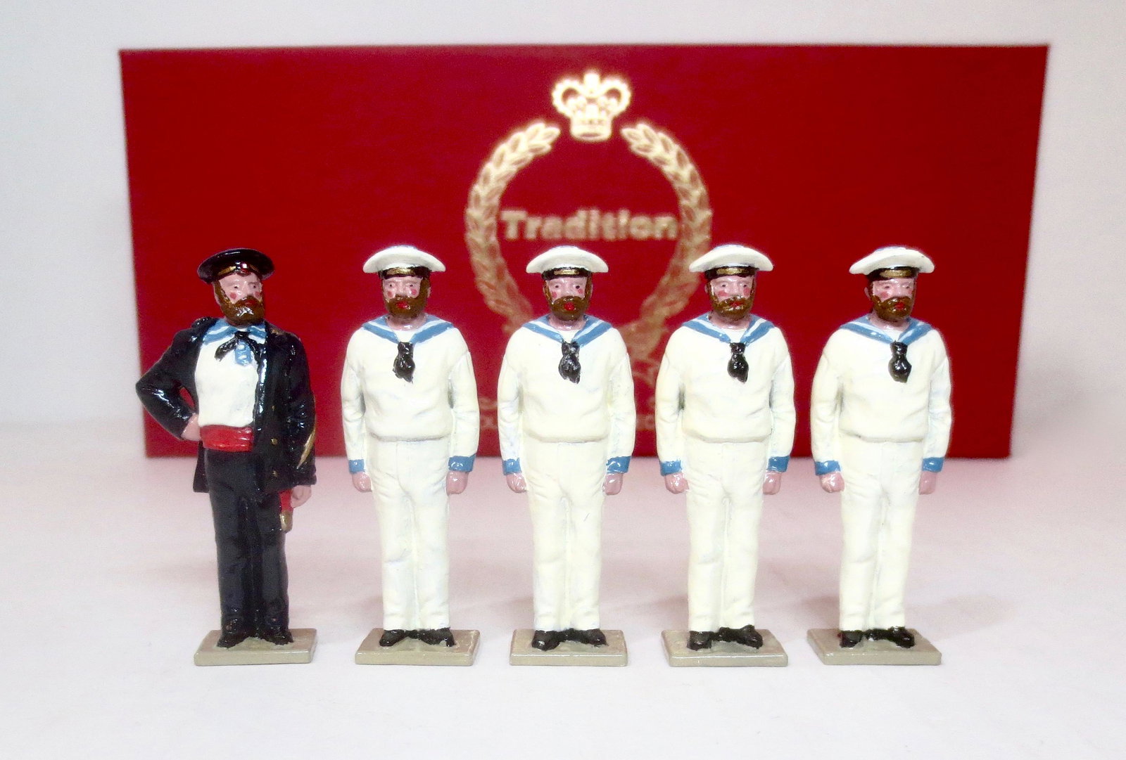 Tradition #D3A The Danish Navy 1880: 5 pieces. Mint condition. Box excellent.