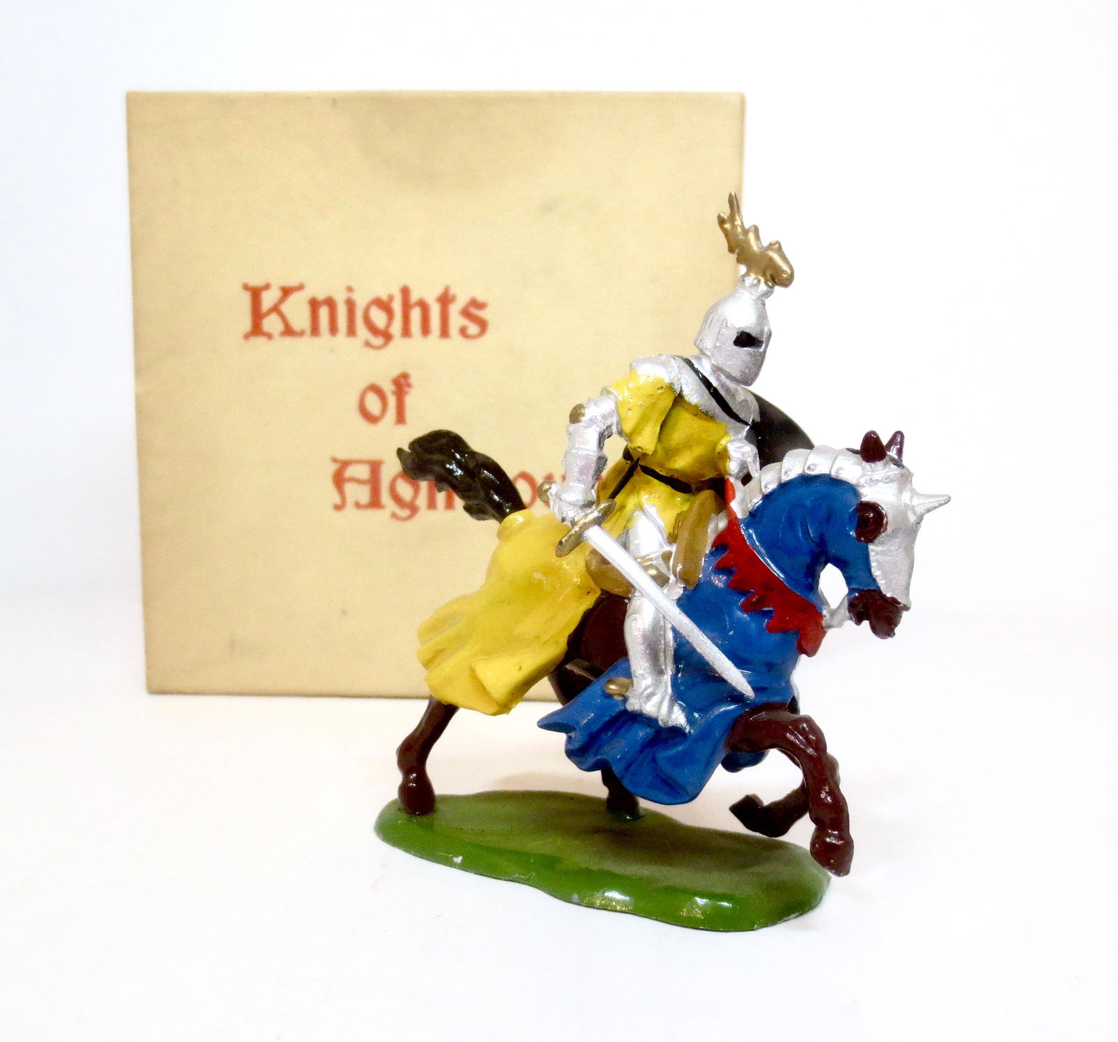 Britains #1660 Knight of Agincourt with Sword: Post war in original cream box with red lettering. Excellent condition. Box excellent.