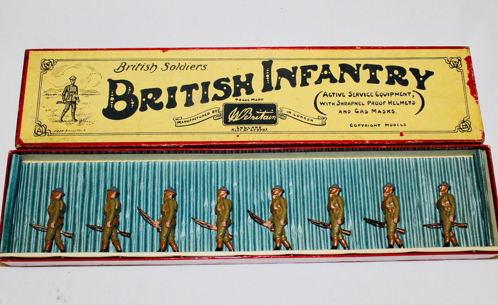 Britains set #258 British Infantry Steel Helmets (1 of 1)