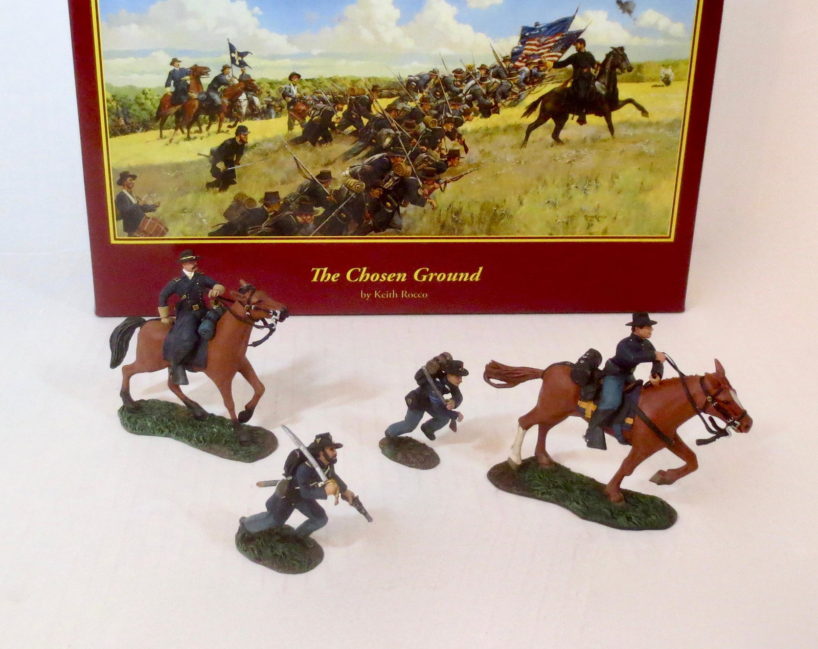 Britains #31074 "The Chosen Ground": From the Keith Rocco Art of War Series. 6 pieces. Near Mint condition. Box excellent.