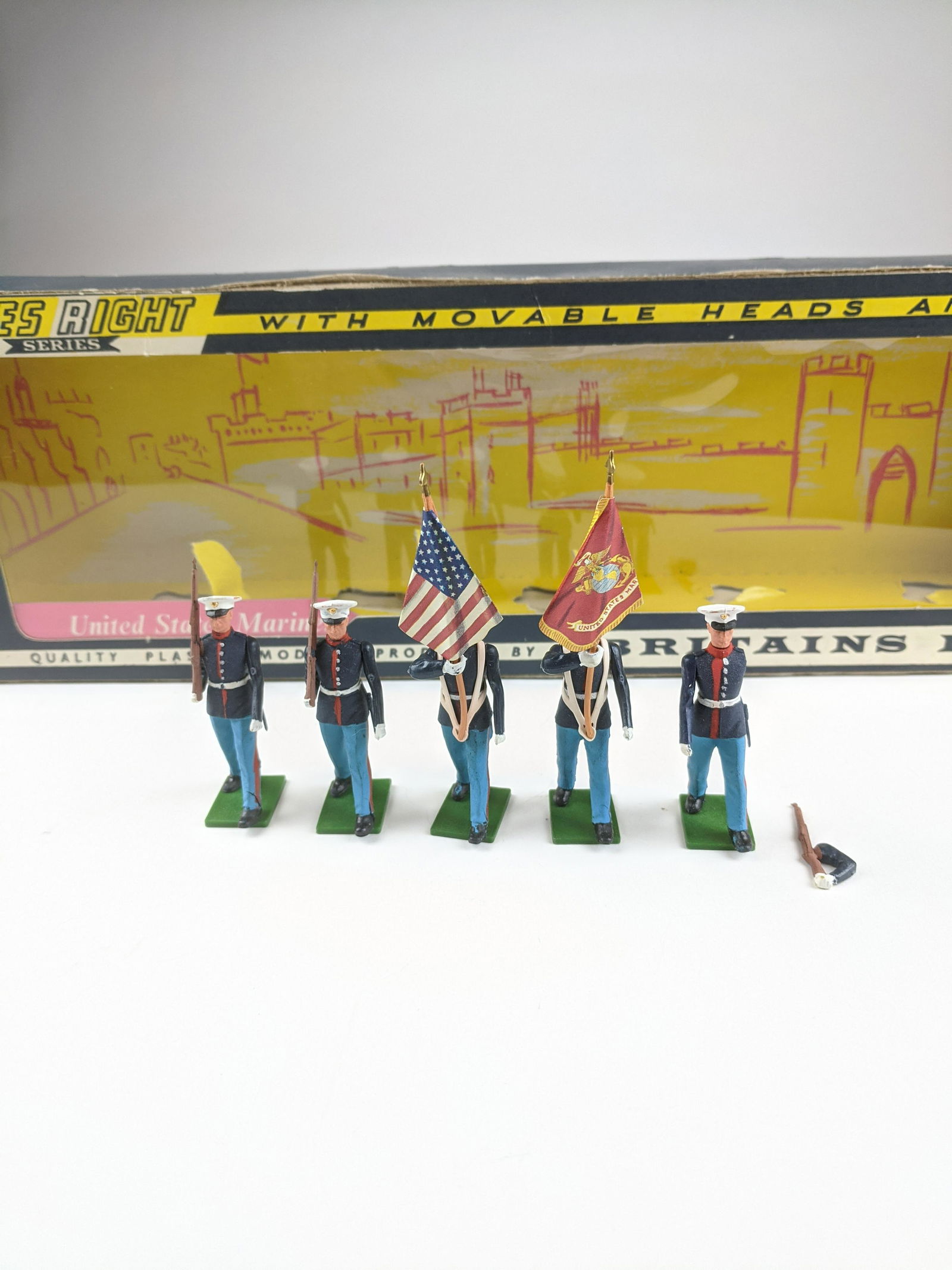 Britains Eyes Right H7466 US Marines Colour Party (1 of 1)