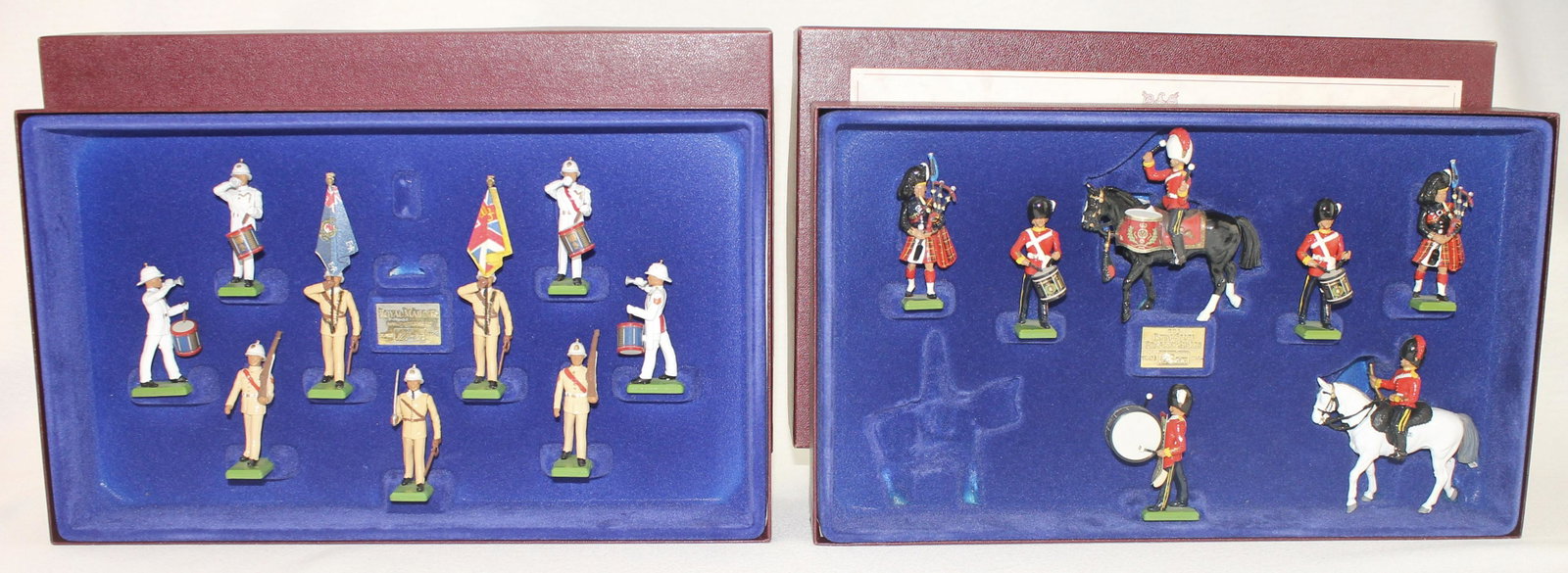 Britains Lot Royal Scots Dragoons Marines: Limited Edition Series. Royal Scots Dragoons and Royal Marines. Lot includes Set #5290 Royal Scots Dragoons. Limited Edition #000942 in Slip Case and Set #5289 Royal Marines Limited Edition #004301 of