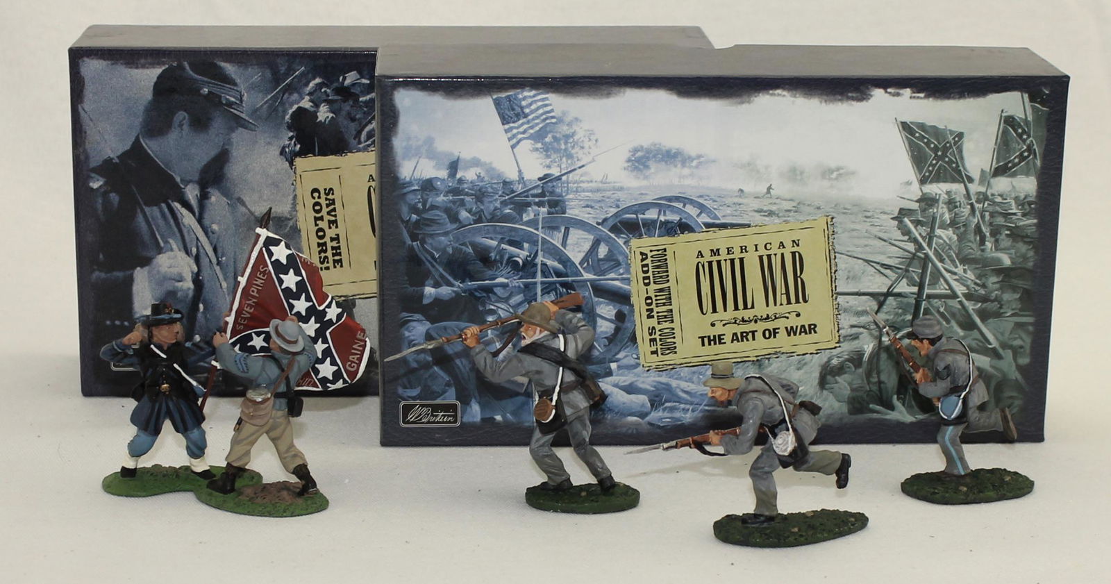 Britains Lot Confederate Infantry with Flag (1 of 1)