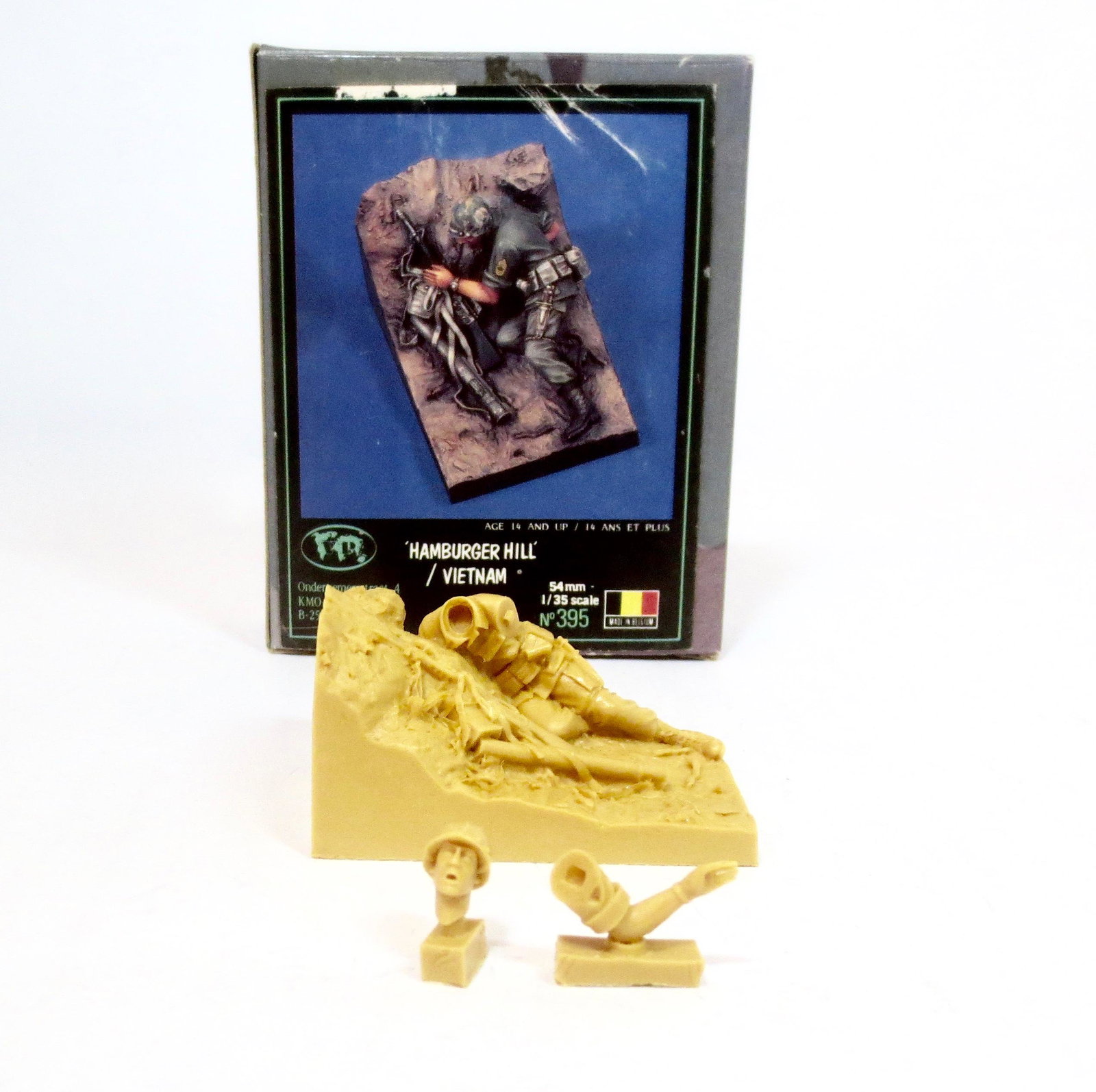 "Hamburger Hill" Vietnam Plastic Model: 3 pieces. 54mm scale. New in the box. Box excellent.