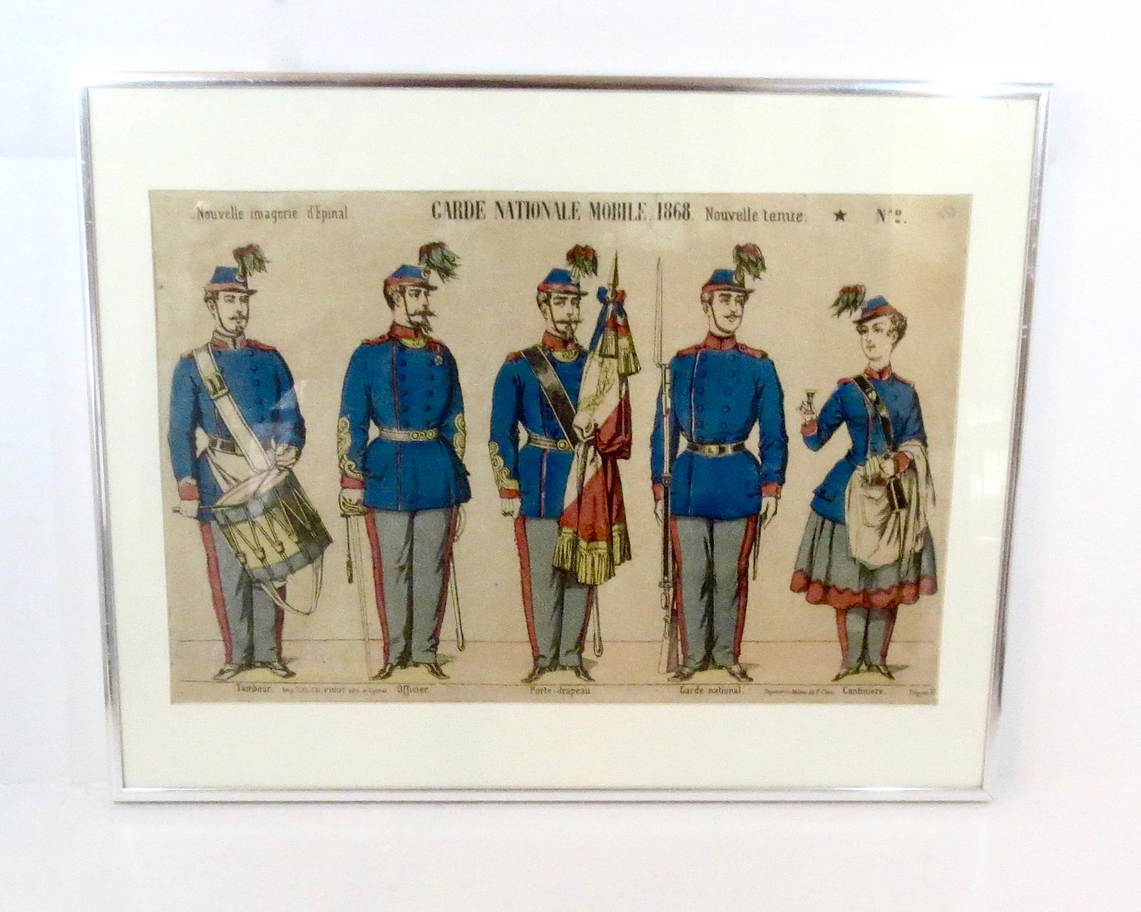 Hand Coloured and Framed Vintage Print (1 of 1)