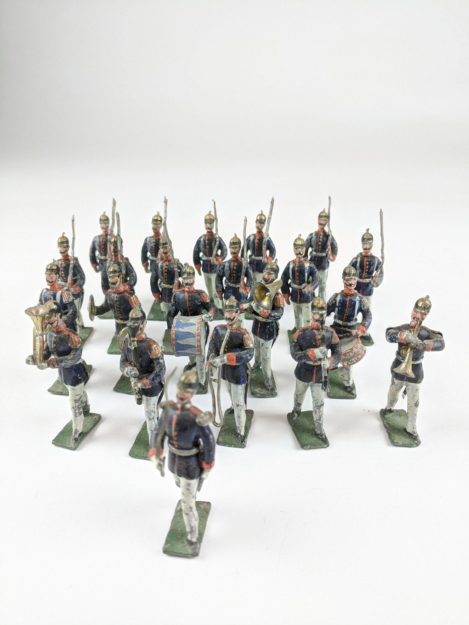 Haffner 48mm Prussian Band Pre 1900: 22 Pieces Condition Good (1 Gun Broken) No Box