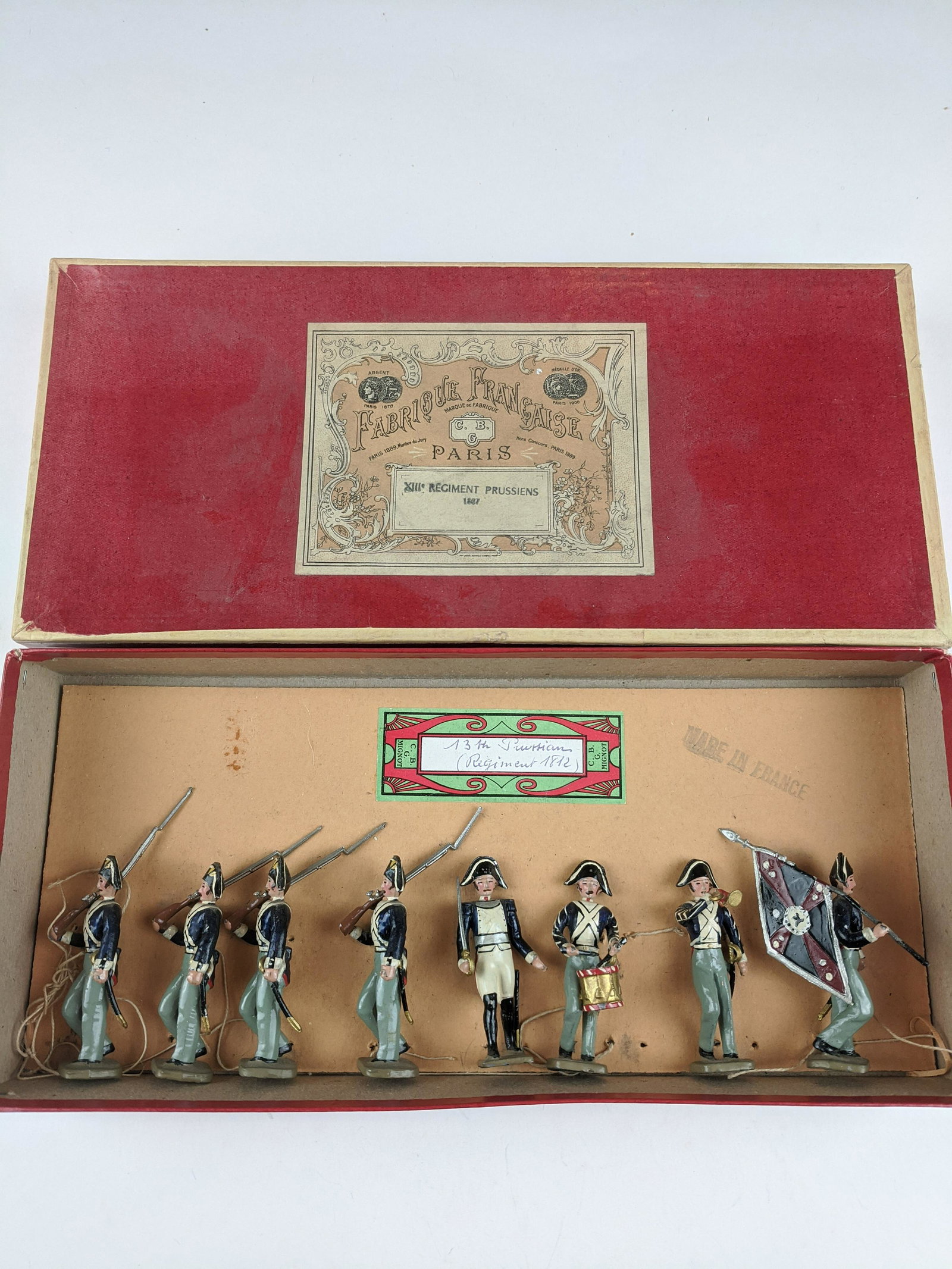 Mignot 13th Regt. Prussians: 8 Pieces Condition Excellent Box Very Good