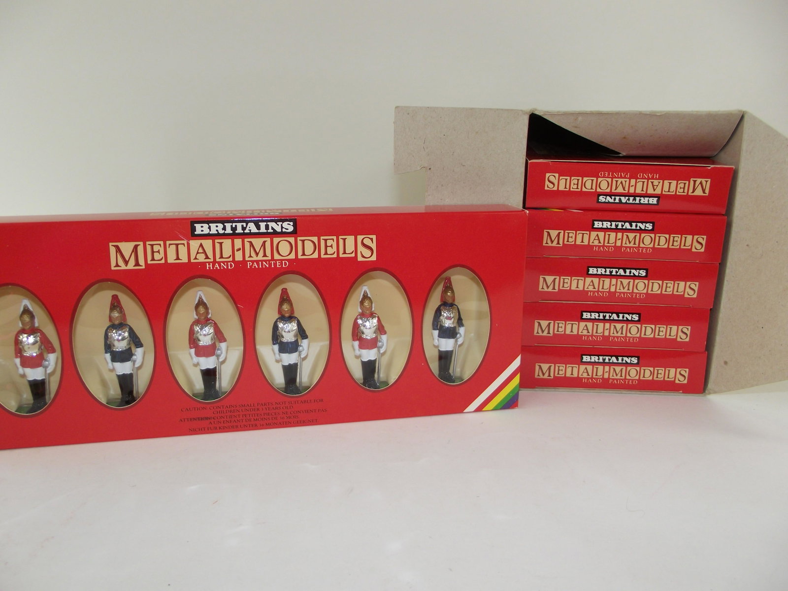 Britains 7227 Lifeguards and Horseguards: 6 complete sets with box, mint. Old store stock.