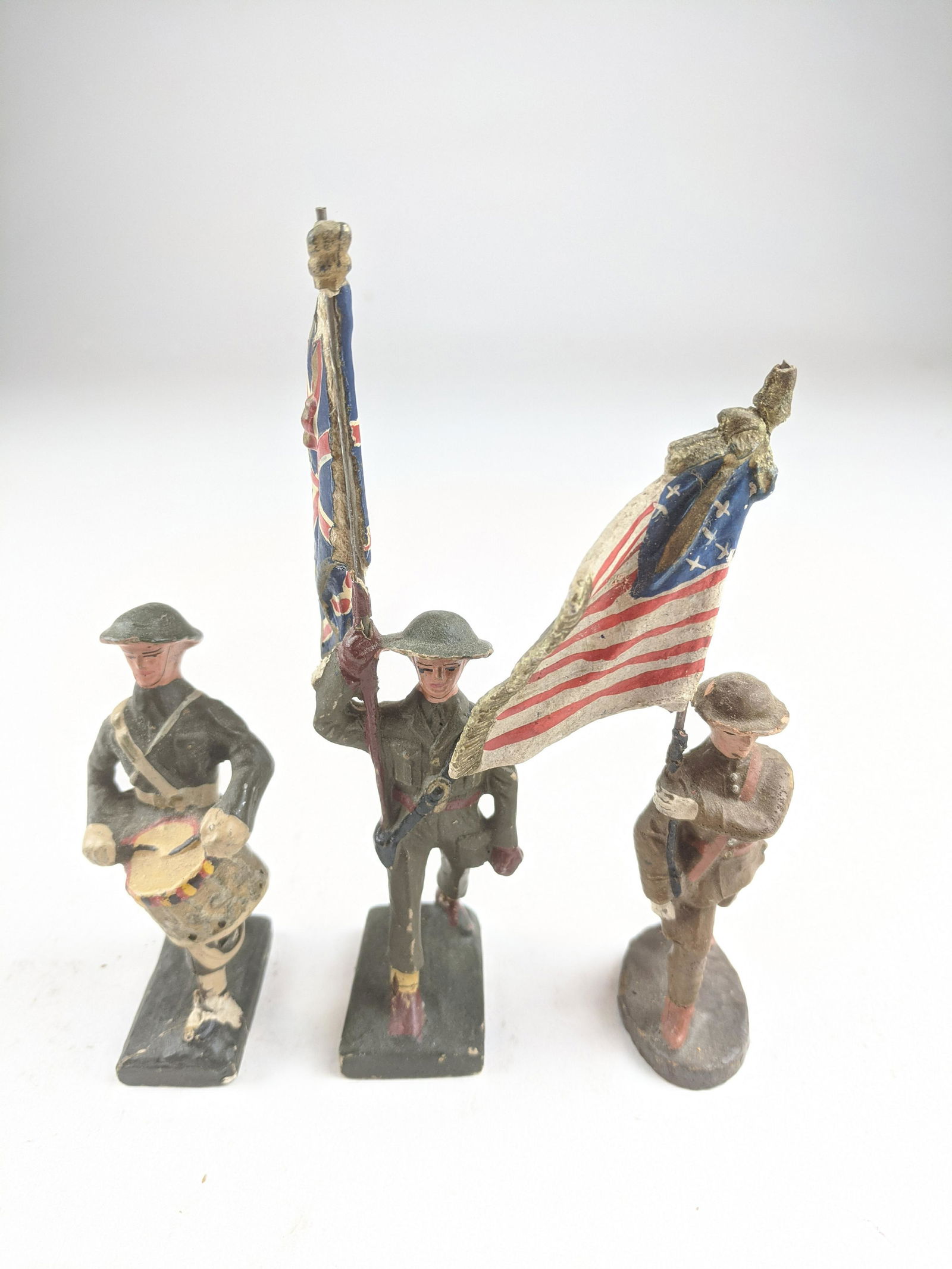 Durso Flagbearers And Drummer: 3 Pieces Condition Good To Very Good No Box