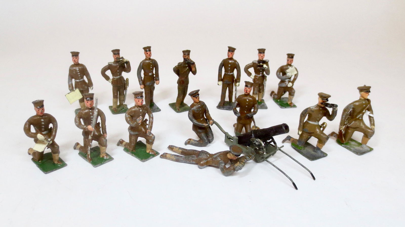 Heyde U.S. Command Set with Field Gun: 16 pieces. Excellent to very good condition. Unboxed.
