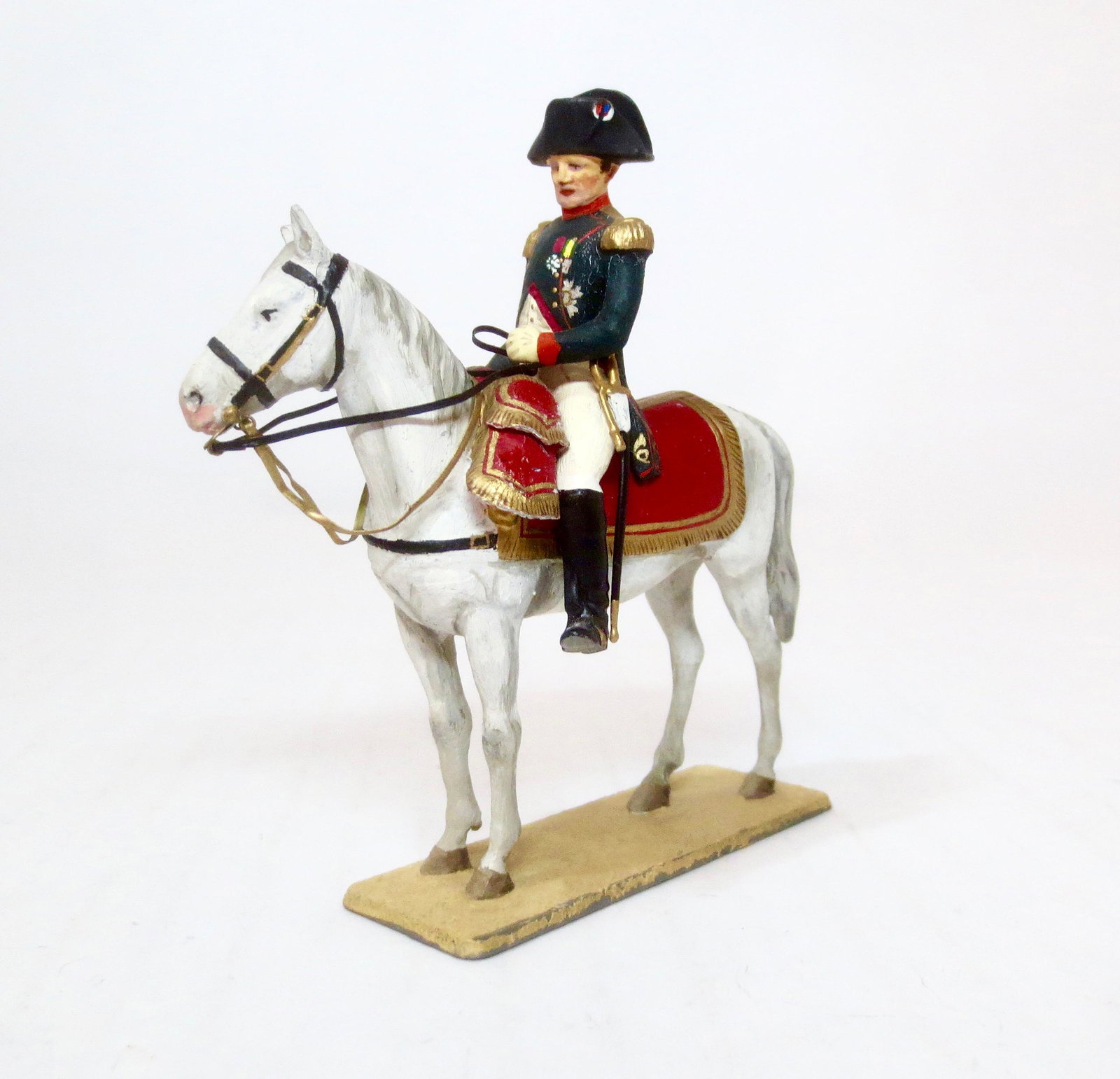Metayer "Napoleon Astride Marengo": Superb depiction of Napoleon mounted on his favorite horse, the Arabian Stallion "Marengo". Excellent condition.