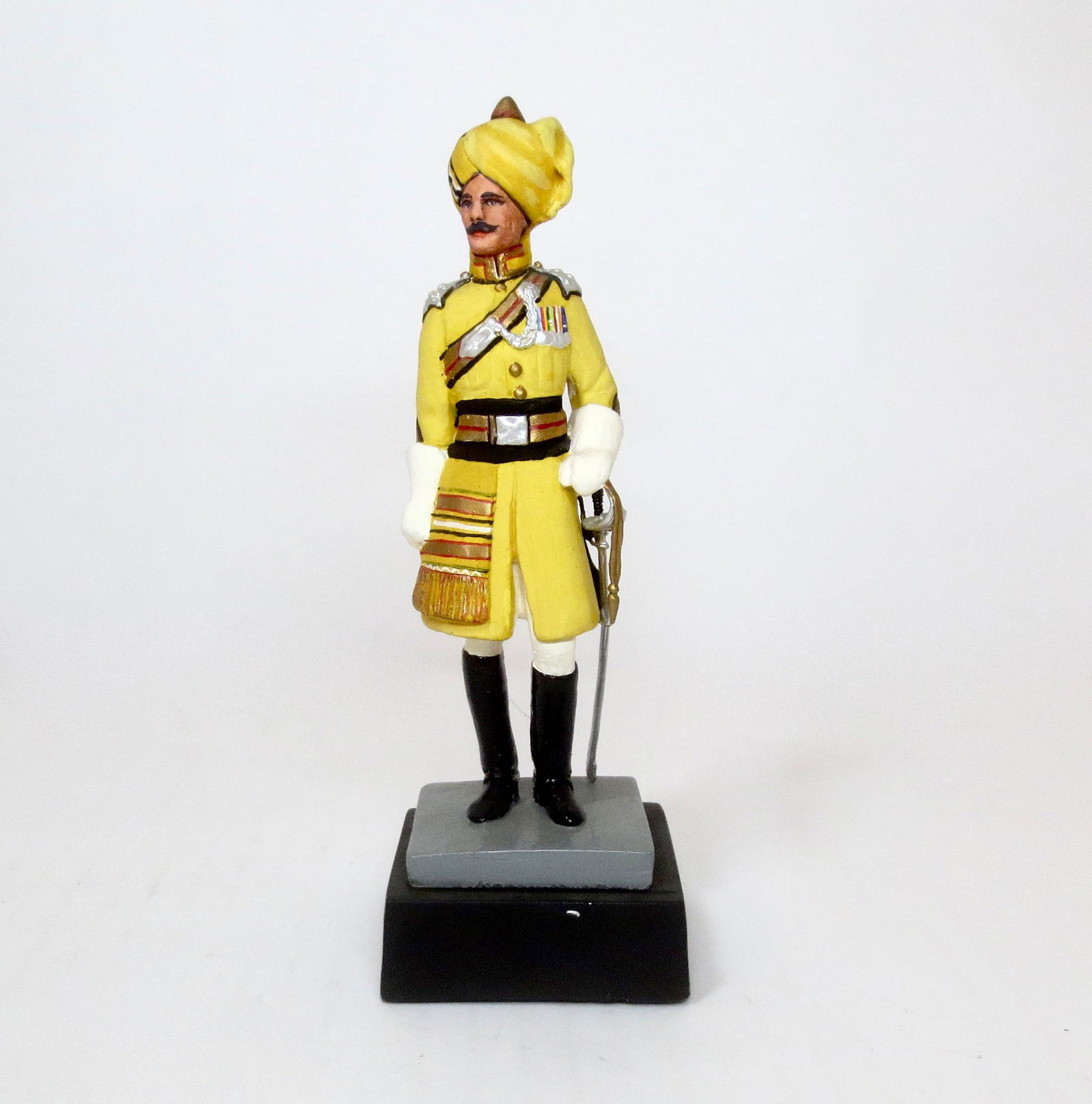 H. Willets "Skinners Horse": Duke of York's Own Cavalry, 1937. Large scale plaster figure handcrafted by Howard Willets of England. Measures 7" tall including the base. Excellent condition.