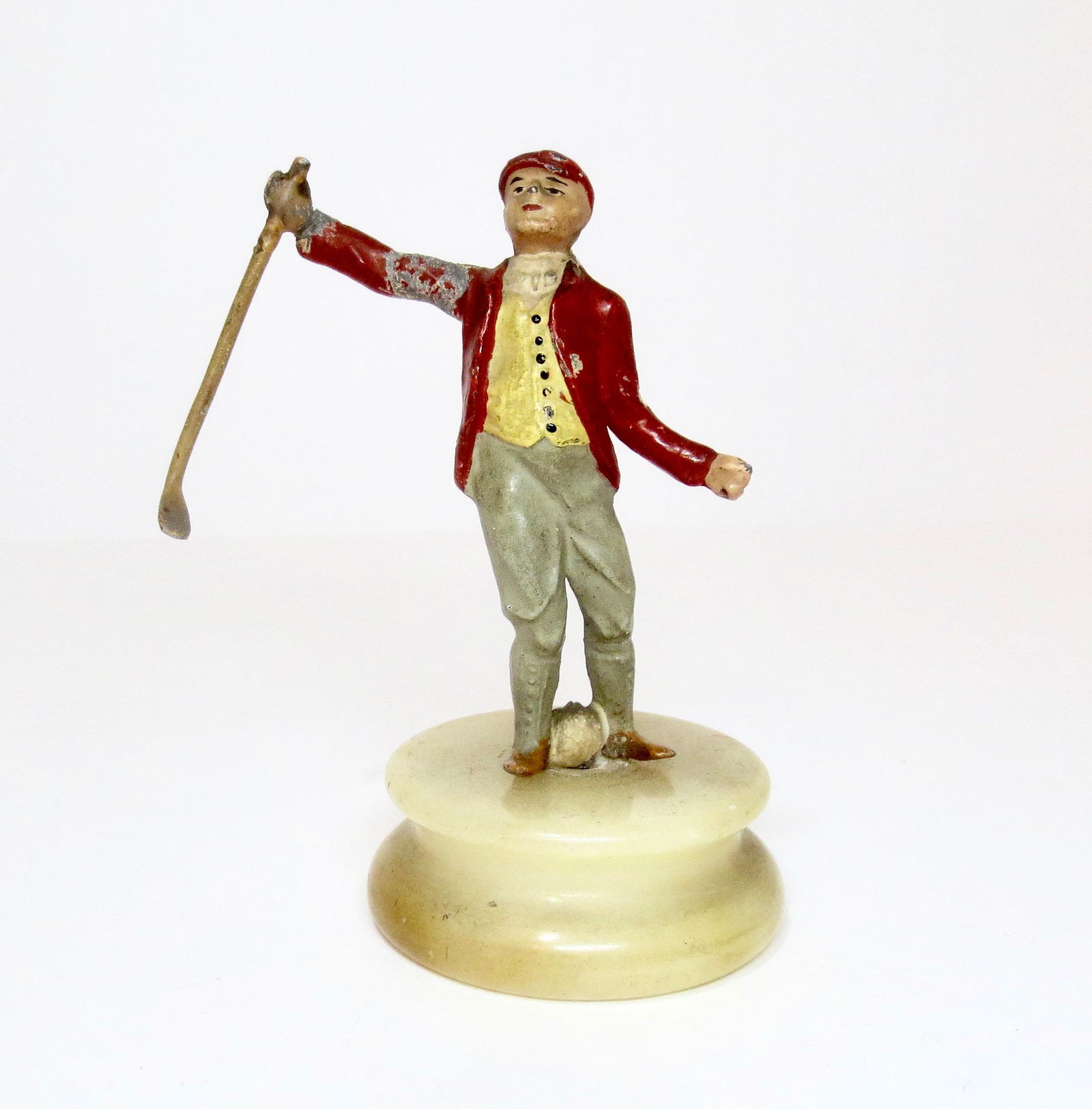 Heyde Golfer: Figure is 70mm tall (not including base). Very good condition (a little loose on base).