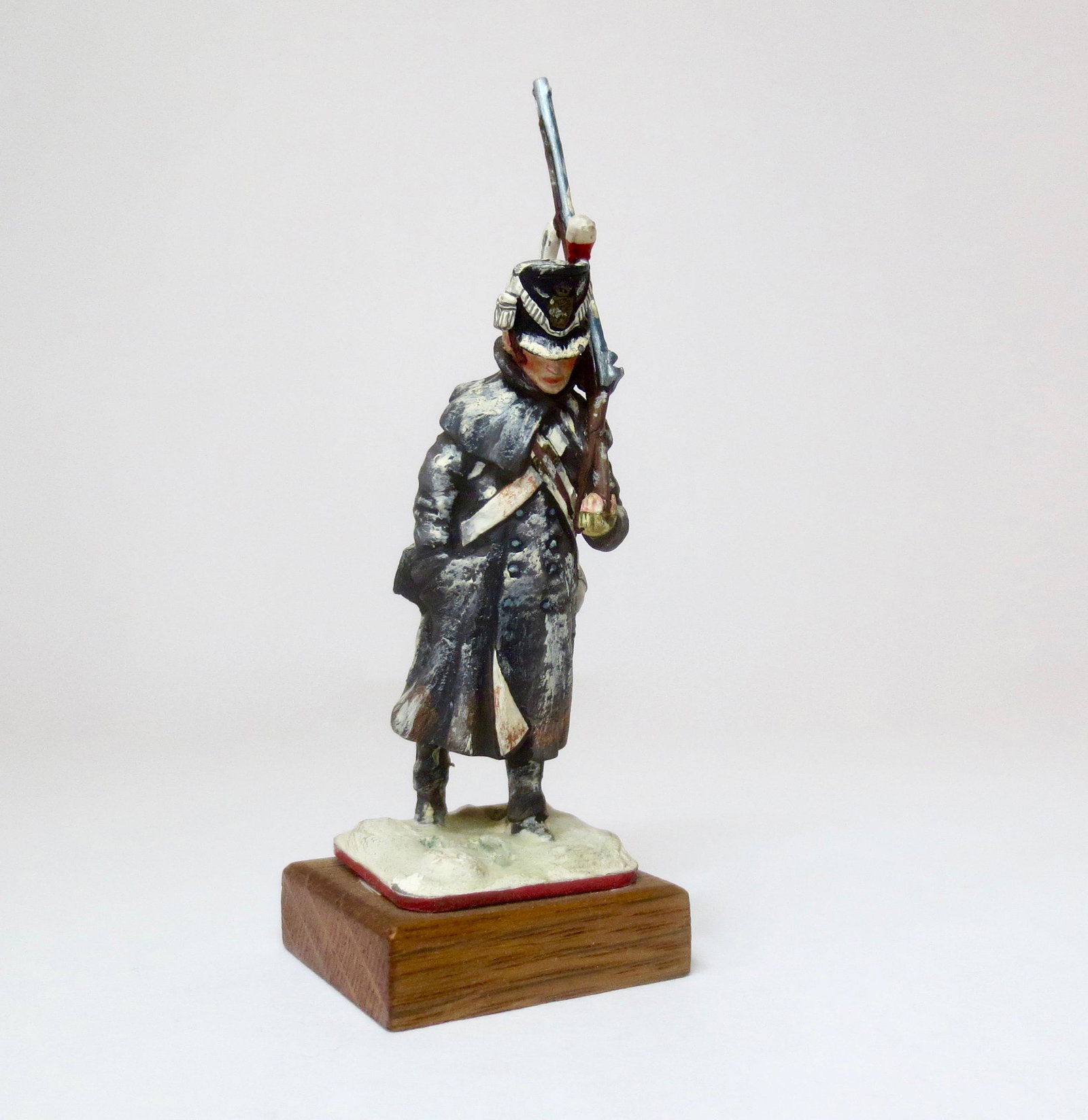 Stadden British Infantry Marching in Snow Storm: Unique figure. 54mm. Near mint condition. Unboxed.