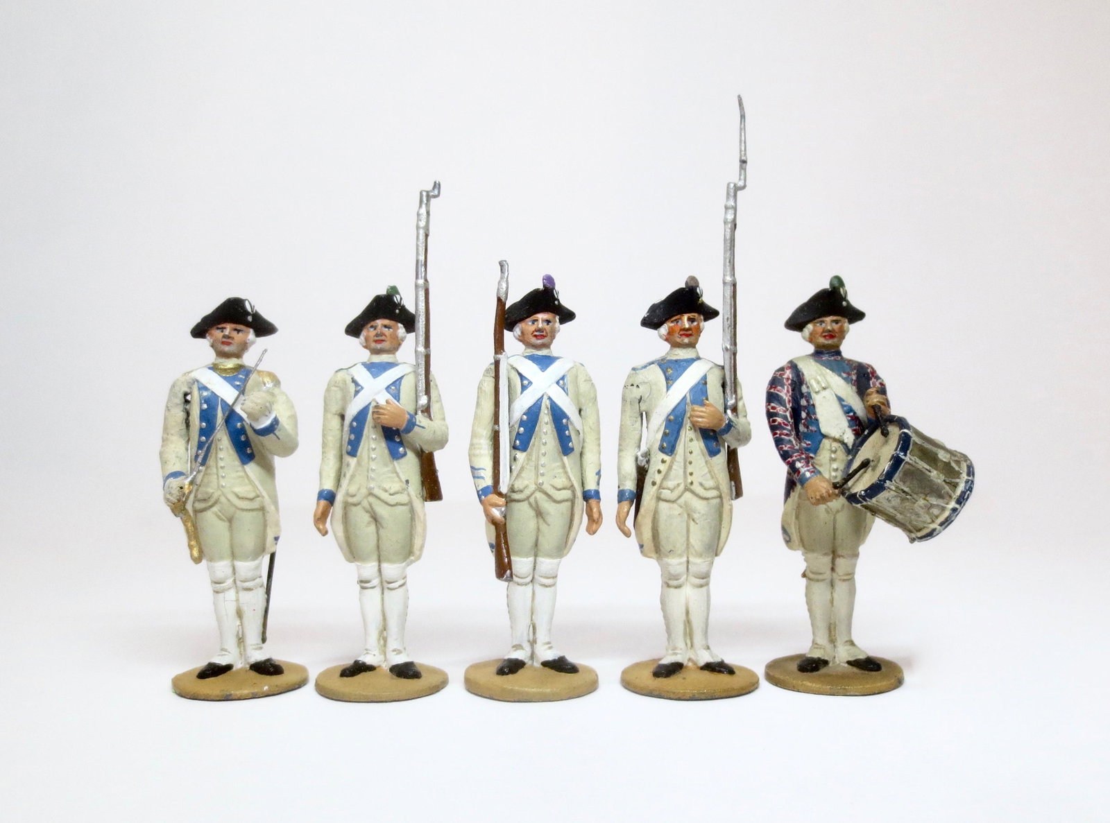 Metayer RARE "Ancien Regimes": Navarre 3rd Regiment of 1779. 5 pieces. Very good to good (missing 3 bayonets). Unboxed.