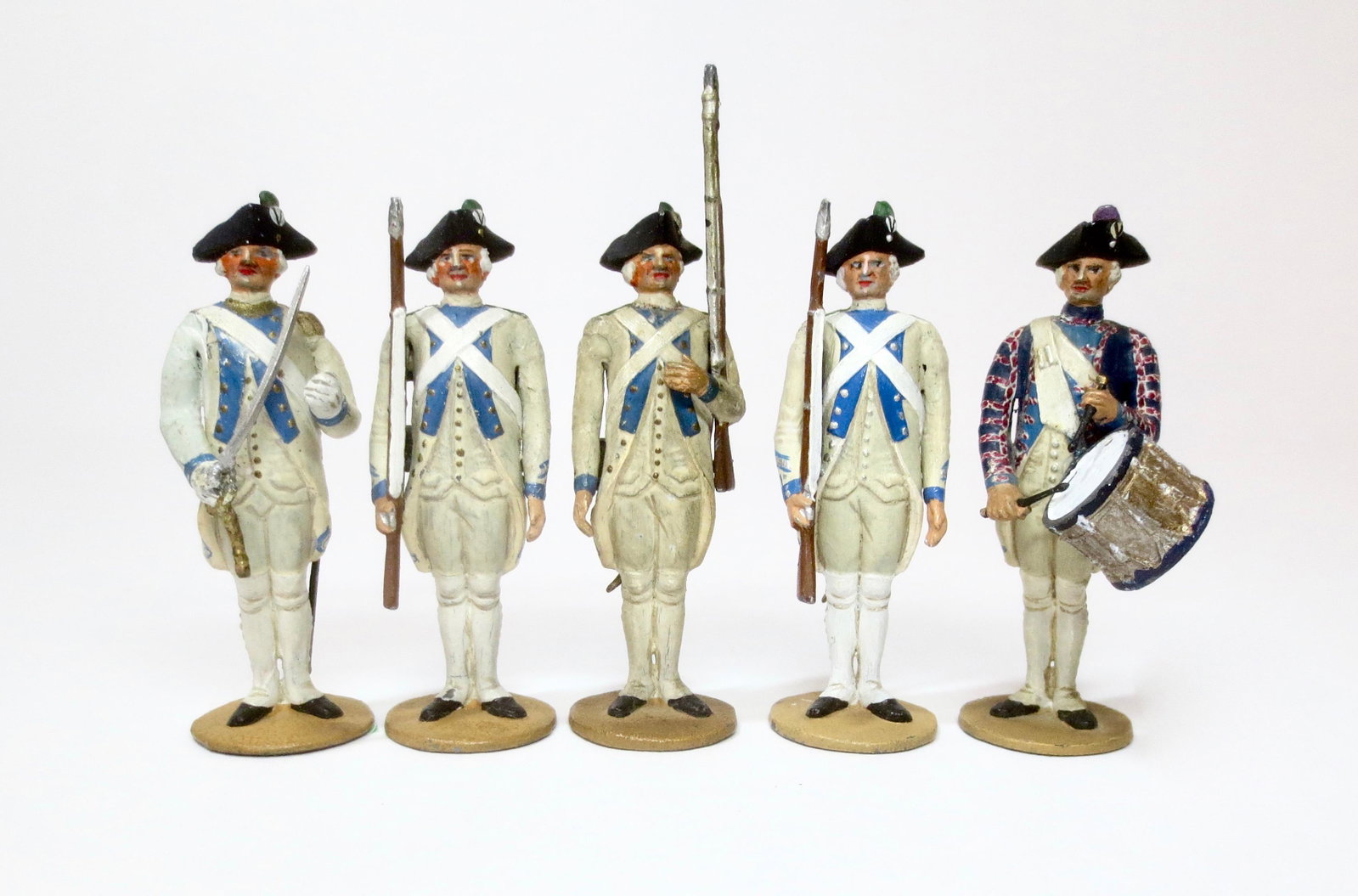 Metayer RARE "Ancien Regimes": Picardie 1st Regiment of 1786. 5 pieces. Very good to good (missing 3 bayonets). Unboxed.